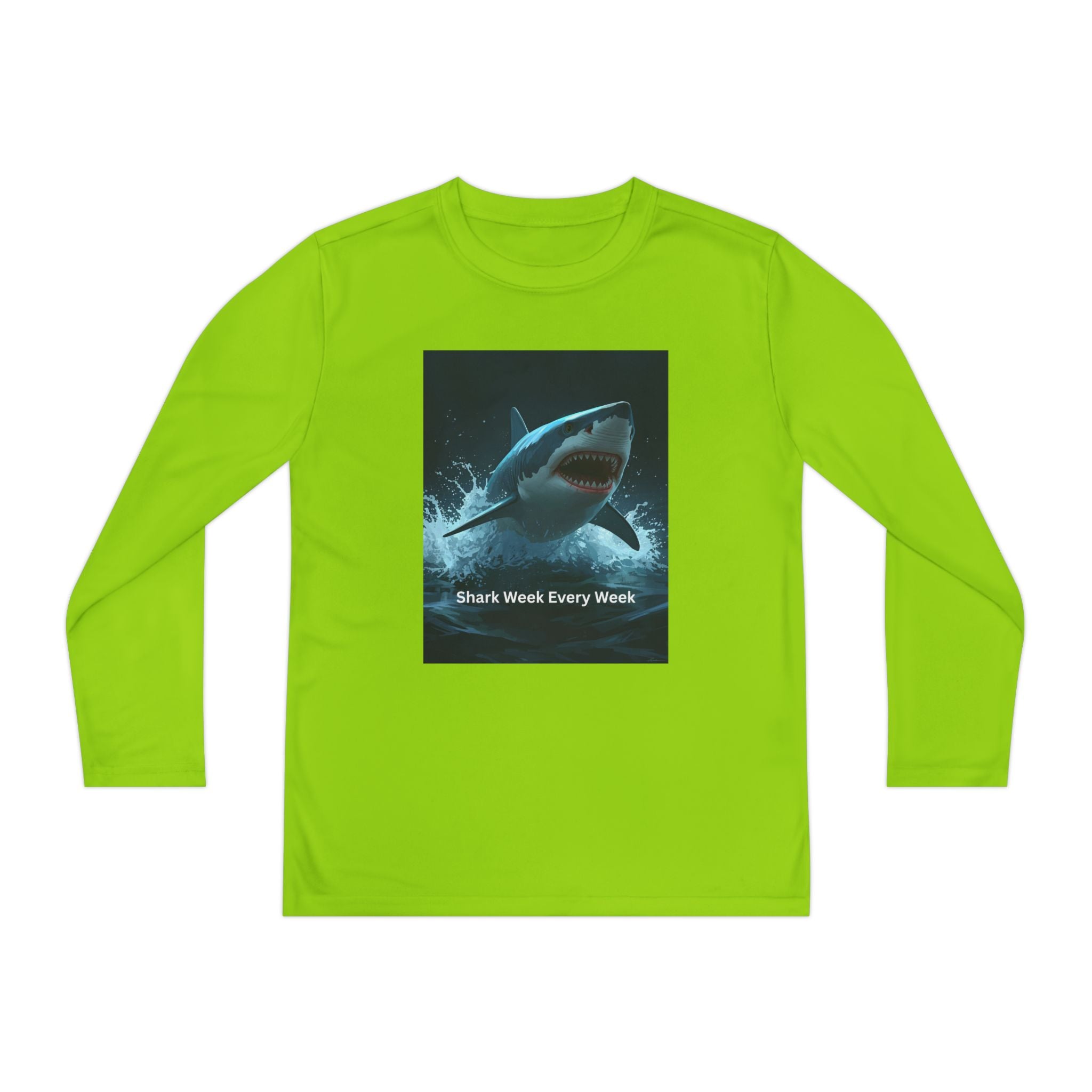 Shark Week Youth Long Sleeve Tee - Funny Ocean Shirt, Kids Gift, Summer Wear, Cool Tee, Swim Shirt, Beach Apparel