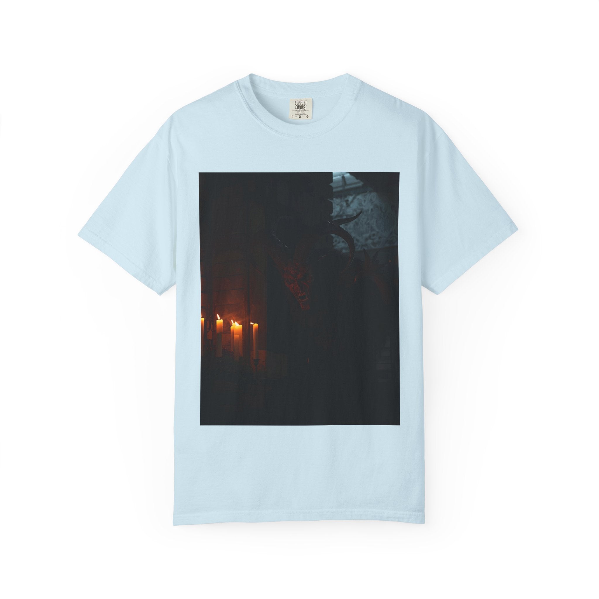 Spooky Halloween Pumpkin Shadow Unisex Garment-Dyed T-shirt