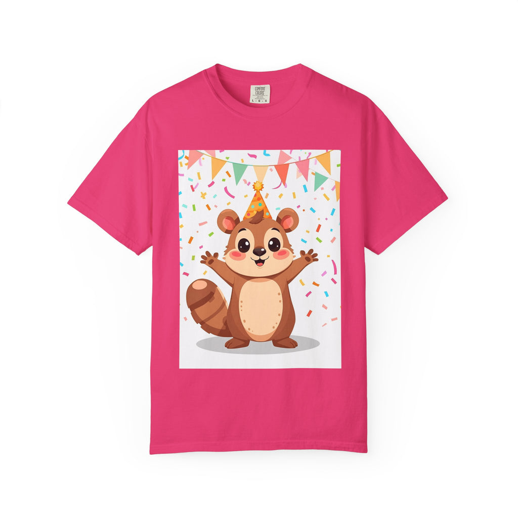 Adorable Party Animal Squirl T-Shirt - Birthday Gift, Unisex Tee, Celebration Apparel, Cute Animal Print, Fun Gift Idea