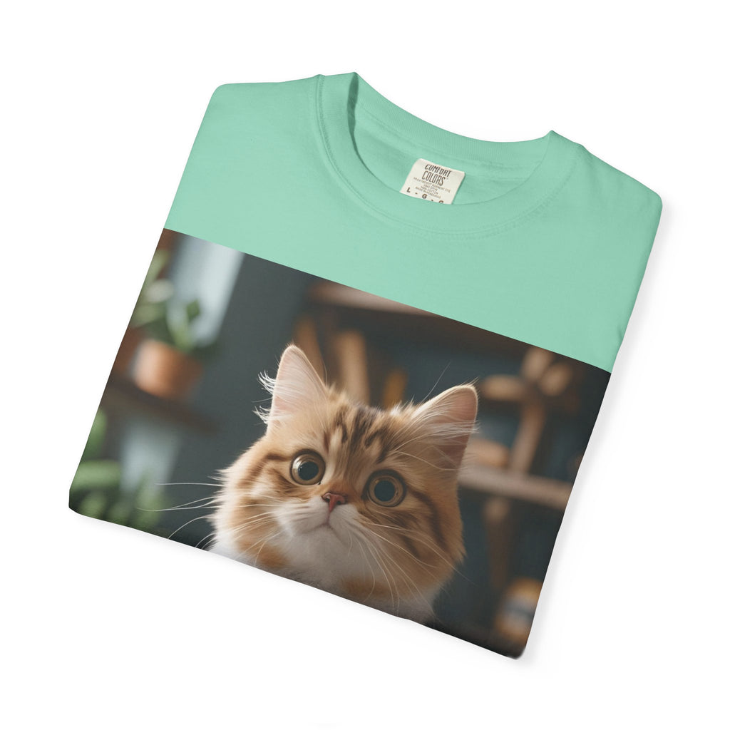 Adorable Cat Graphic T-shirt for Animal Lovers, Cute Pet Tee, Gift for Cat Owners, Casual Wear, Unisex Apparel