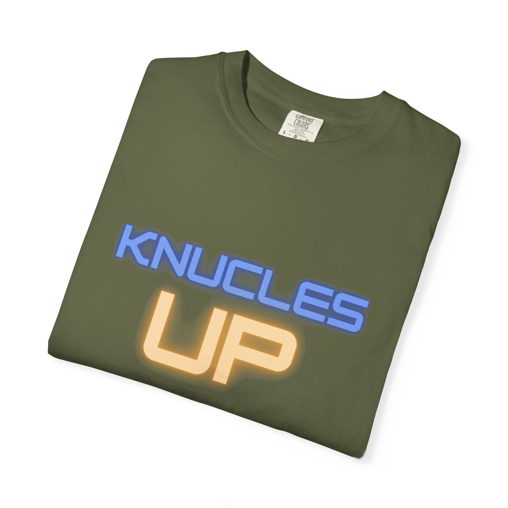 Knuckles Up Unisex Garment-Dyed T-Shirt, Casual Wear, Street Style, Graphic Tee