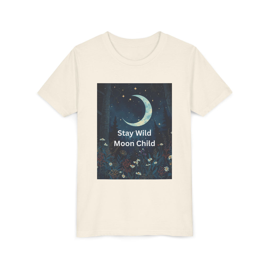 Stay Wild Moon Child Youth Tee - Adventure Tee, Nature Inspired Shirt, Cute Kids Clothing, Gift for Young Explorers, Eco-Friendly Tee