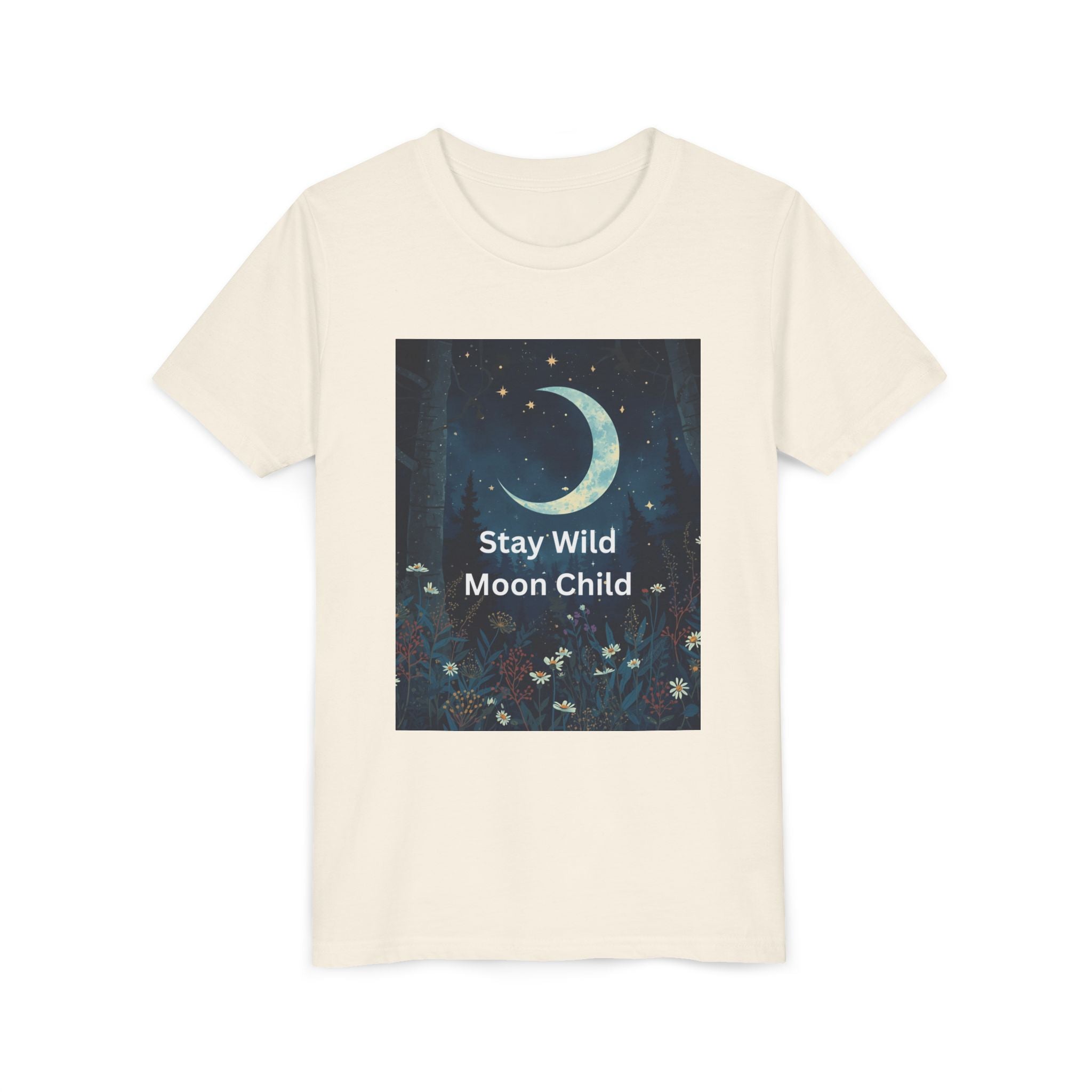 Stay Wild Moon Child Youth Tee - Adventure Tee, Nature Inspired Shirt, Cute Kids Clothing, Gift for Young Explorers, Eco-Friendly Tee