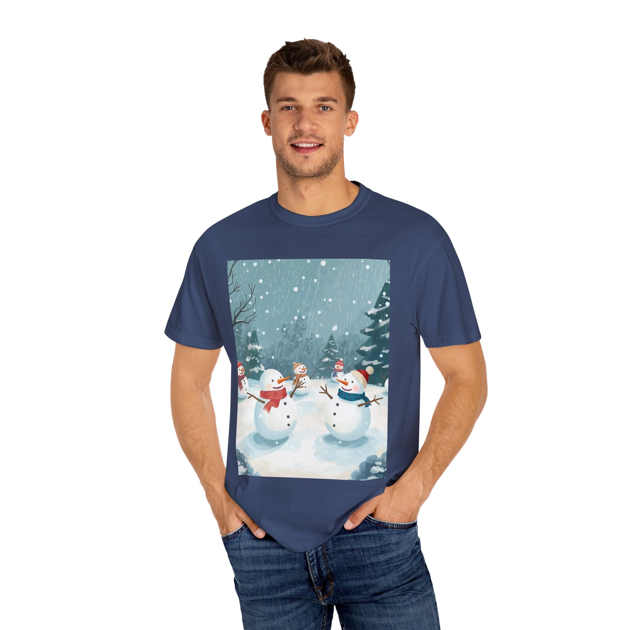 Festive Christmas Winter Wonderland Snowman T-shirt | Holiday Tee, Christmas Apparel, Gift for Him/Her, Graphic Shirt, Seasonal Fashion