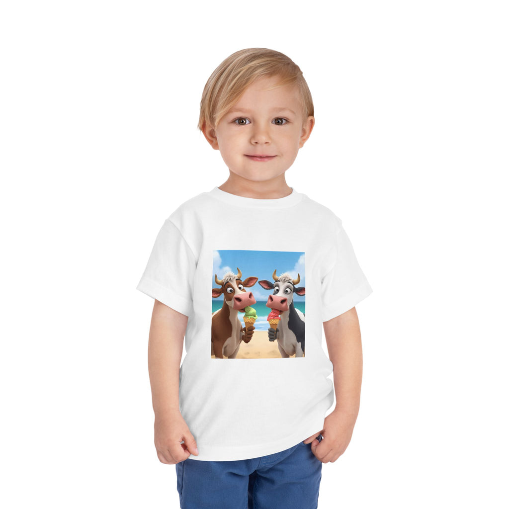 Beachy Cow Toddler Short Sleeve Tee