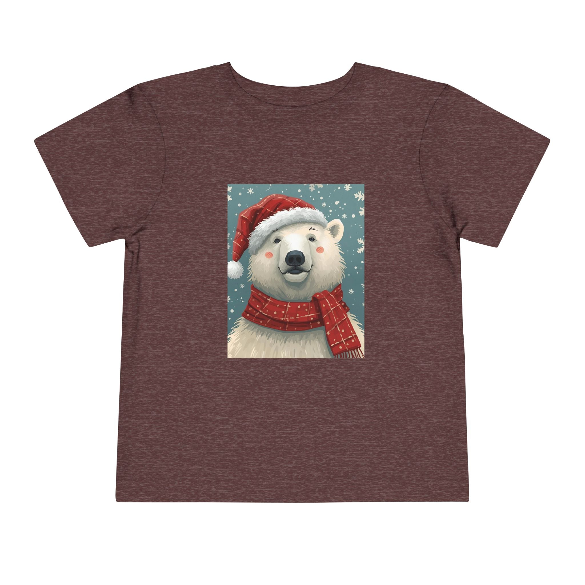 Adorable Holiday Polar Bear Toddler Tee, Christmas Gift, Cute Winter Shirt, Kids Fashion, Seasonal Apparel
