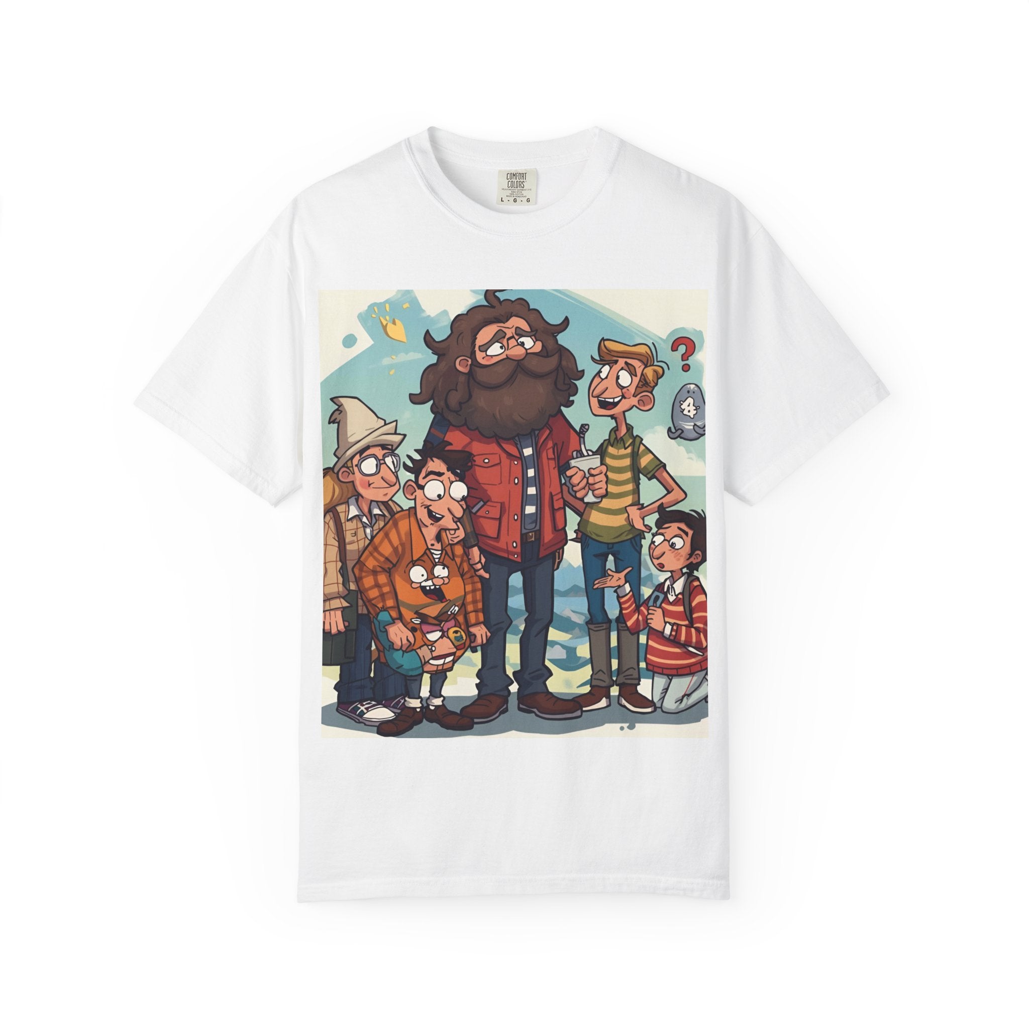 Charming Cartoon Graphic Tee, Fun Unisex T-shirt for Casual Wear, Unique Gift Ideas for Holidays, Family Gatherings, Cartoon Lovers, [...]