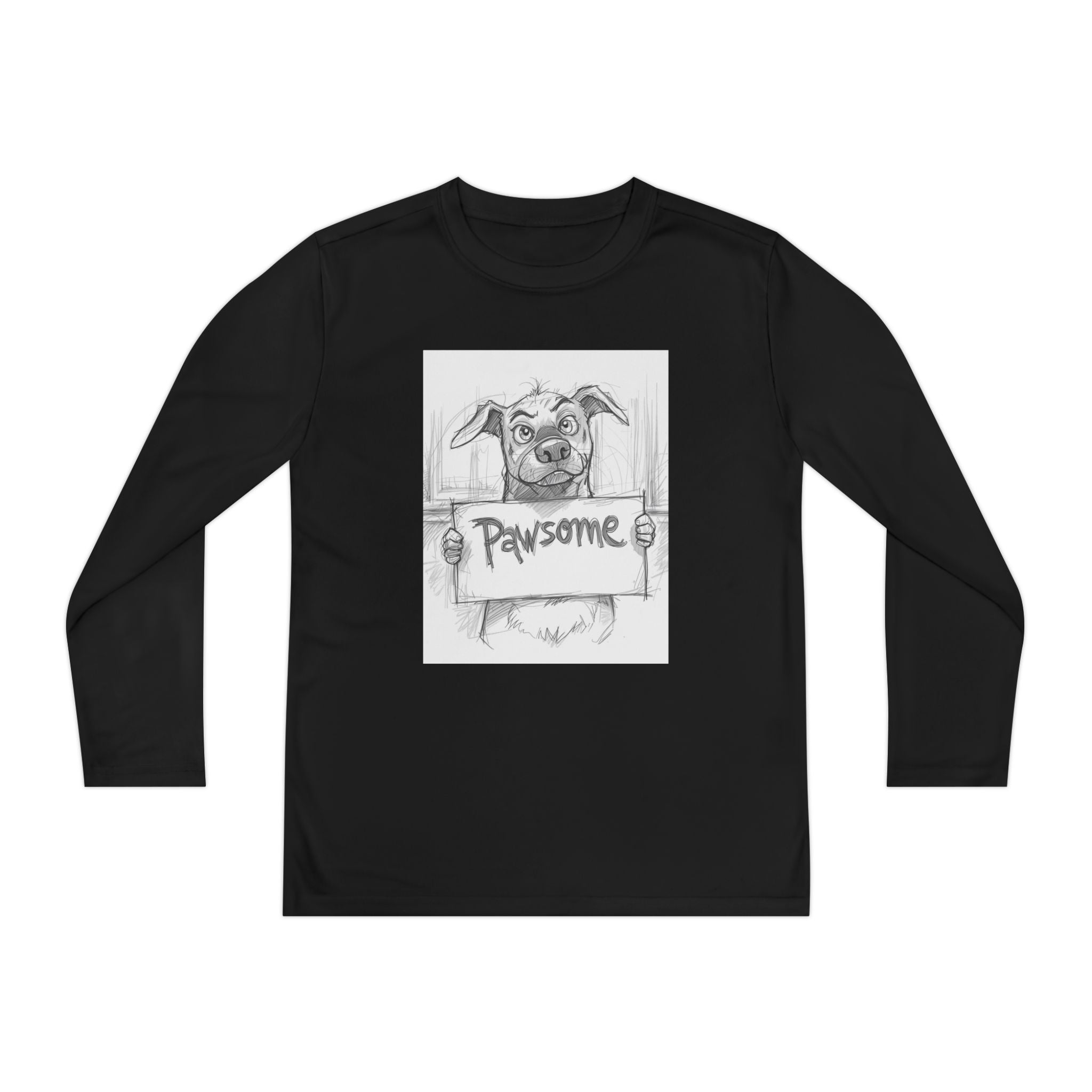 Pawsome Dog Youth Long Sleeve Competitor Tee