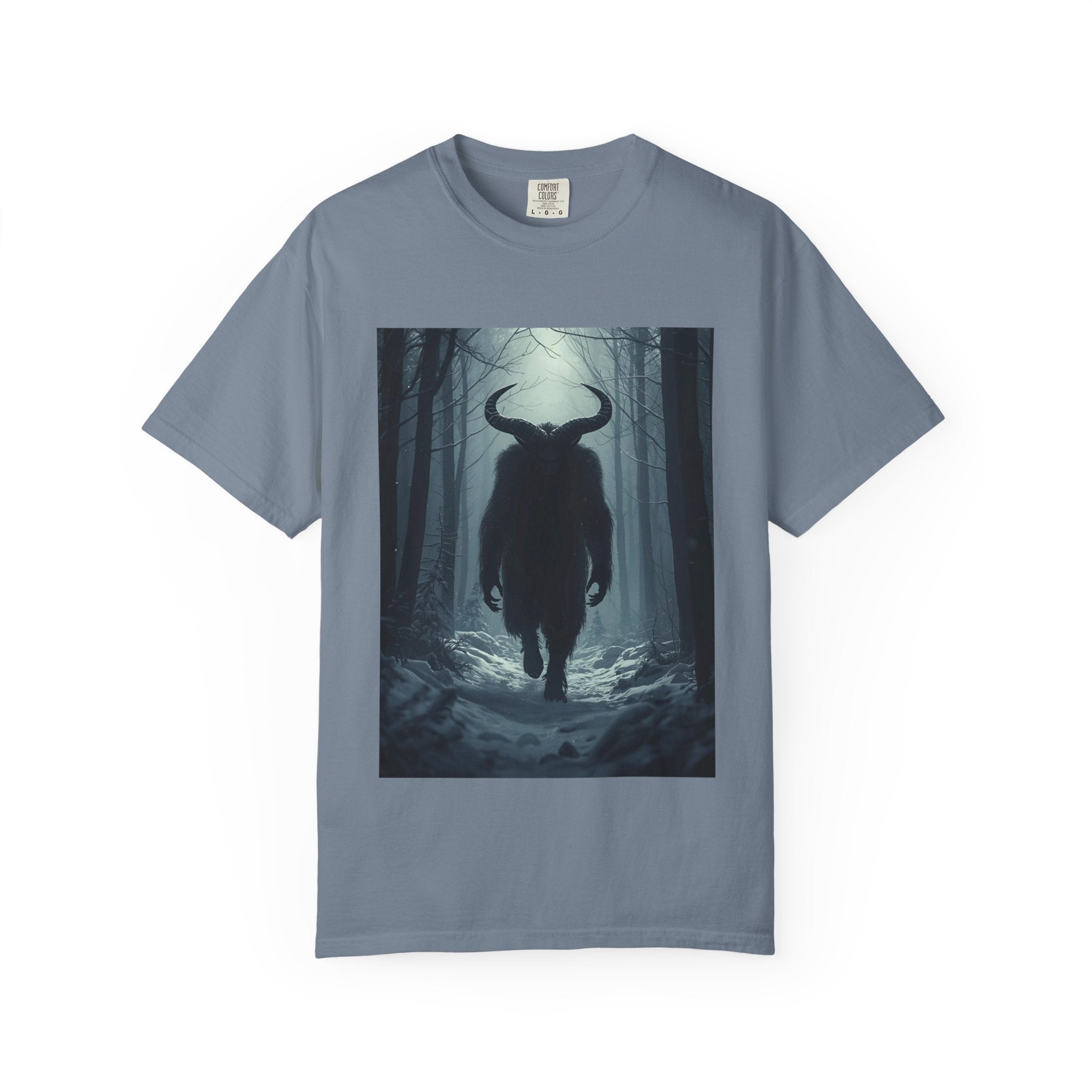 Spooky Forest Creature T-Shirt | Unisex Garment-Dyed Tee | Nature Lover Apparel, Graphic Tee, Gift for Him, Outdoor Adventure Wear
