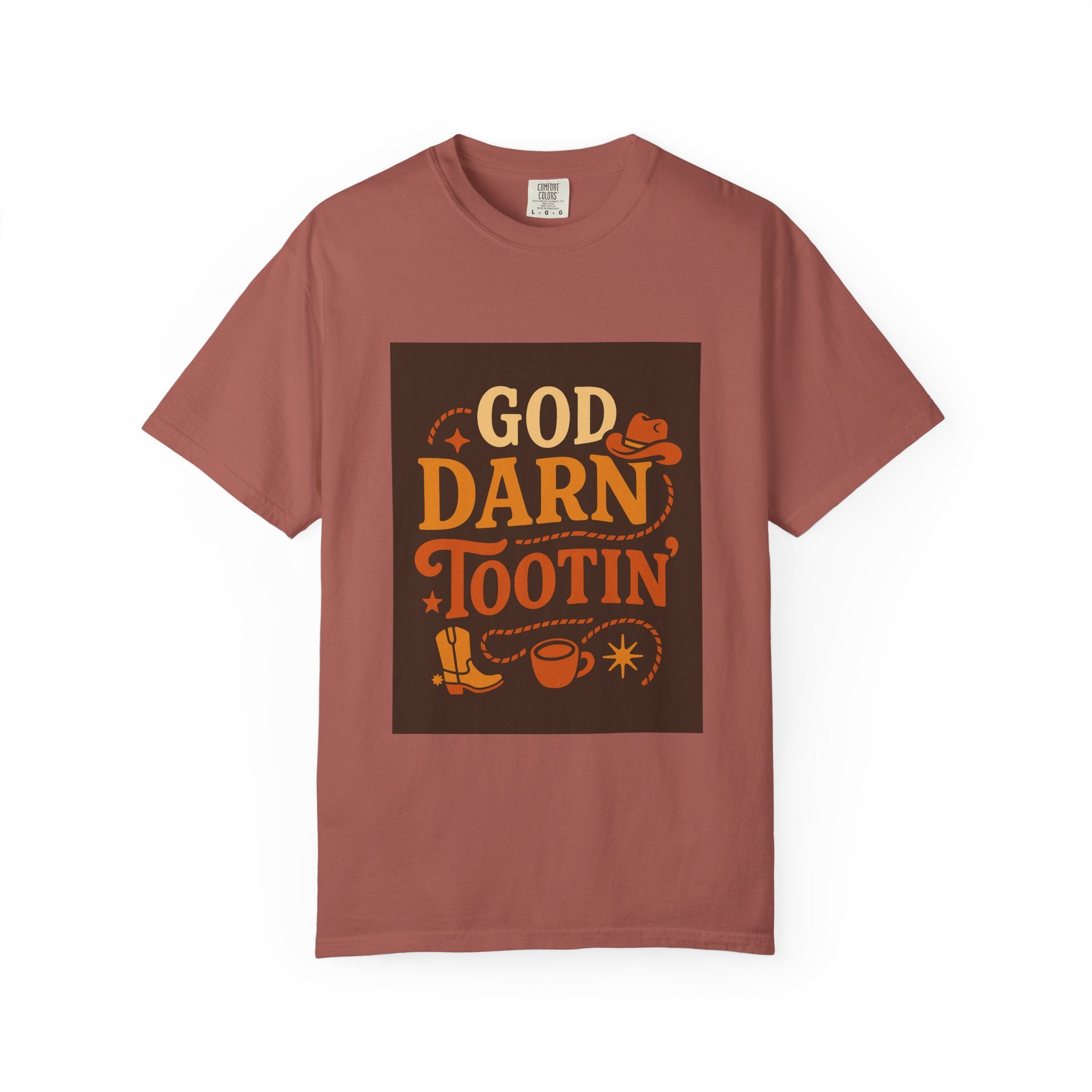 Vintage-Inspired Unisex T-Shirt with 'God Darn Tootin' Graphic - Perfect for Cowpoke Gatherings, Western Themed Events, Gift