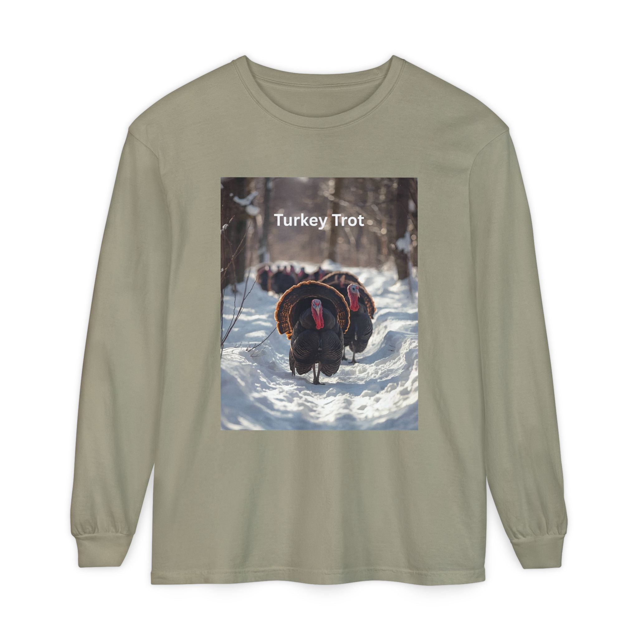 Turkey Trot Long Sleeve T-Shirt, Fall Festival Apparel, Thanksgiving Celebration Top, Unisex Holiday Shirt, Comfortable Everyday Wear