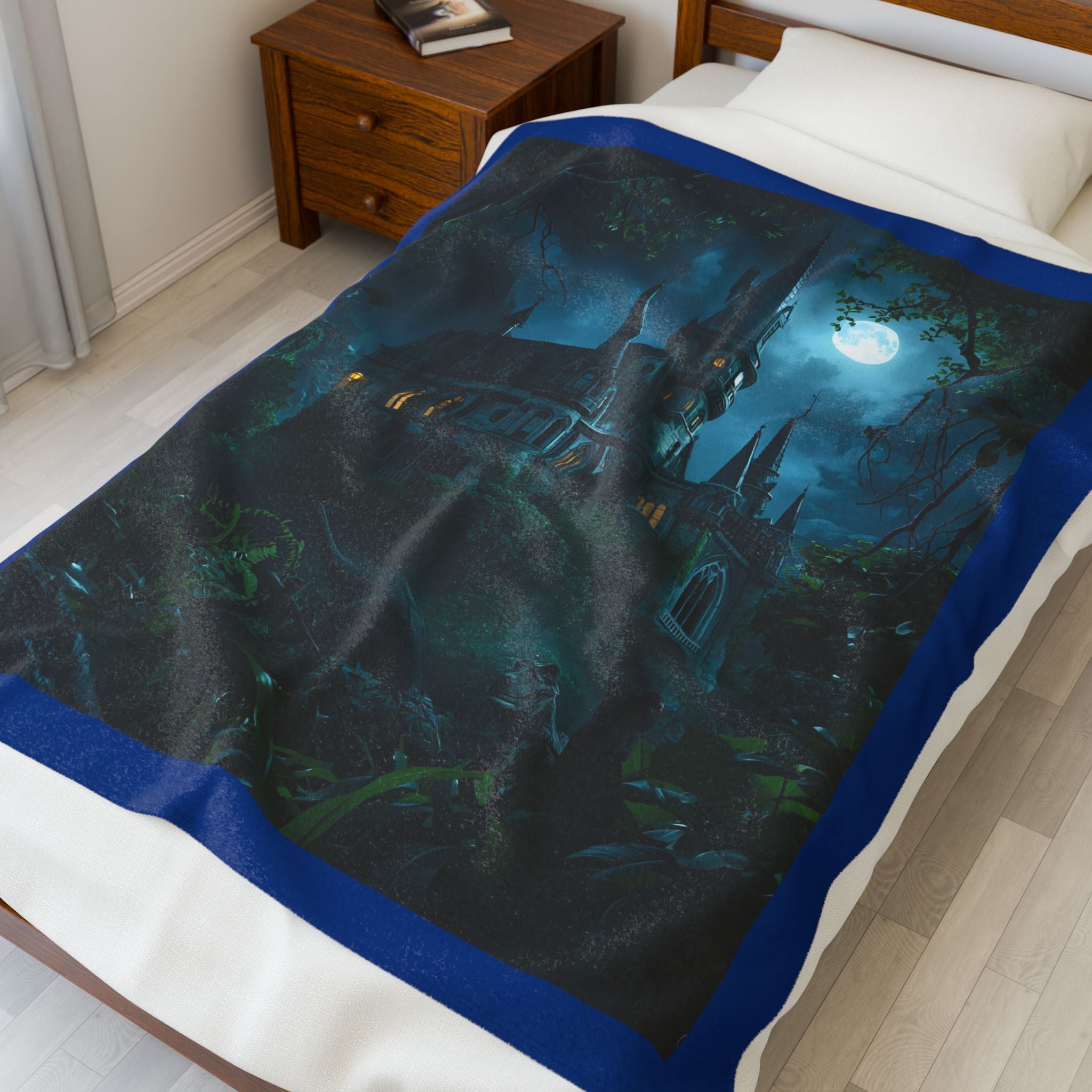 Scary Castle Velveteen Plush Blanket
