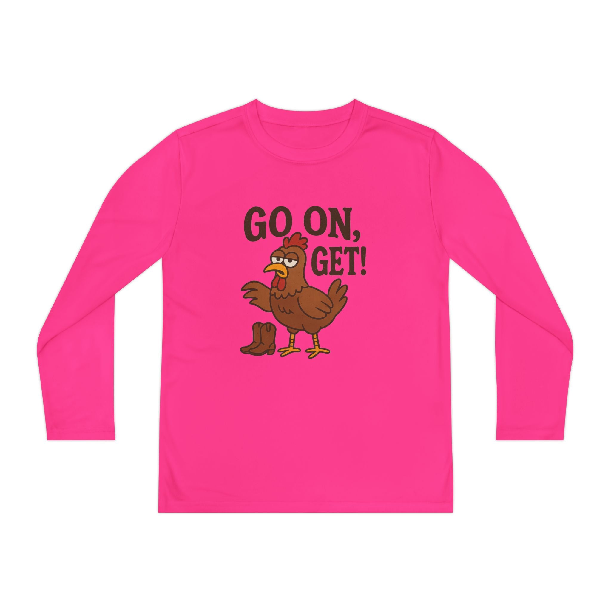 Go On Get Funny Youth Chicken Shirt