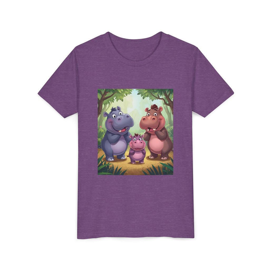 Hippo Cute Youth Short Sleeve Tee