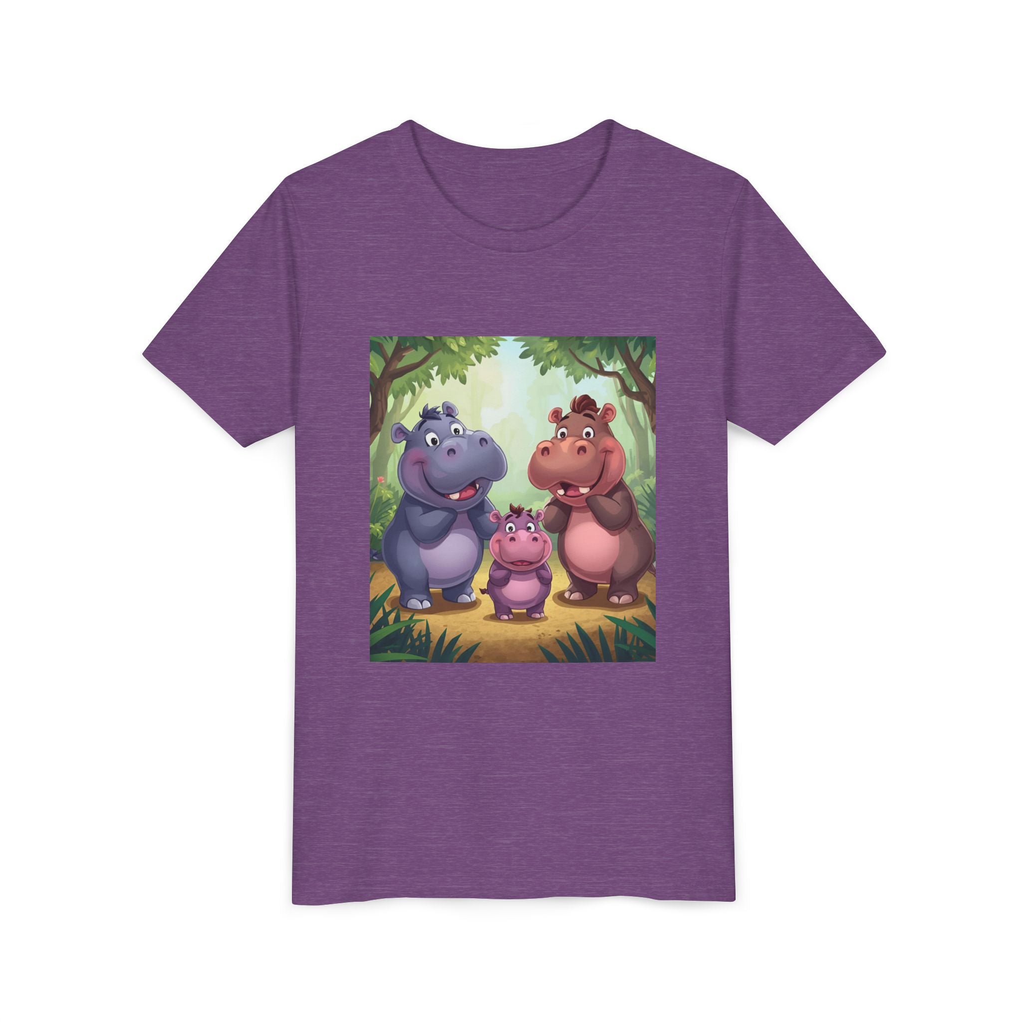 Hippo Cute Youth Short Sleeve Tee