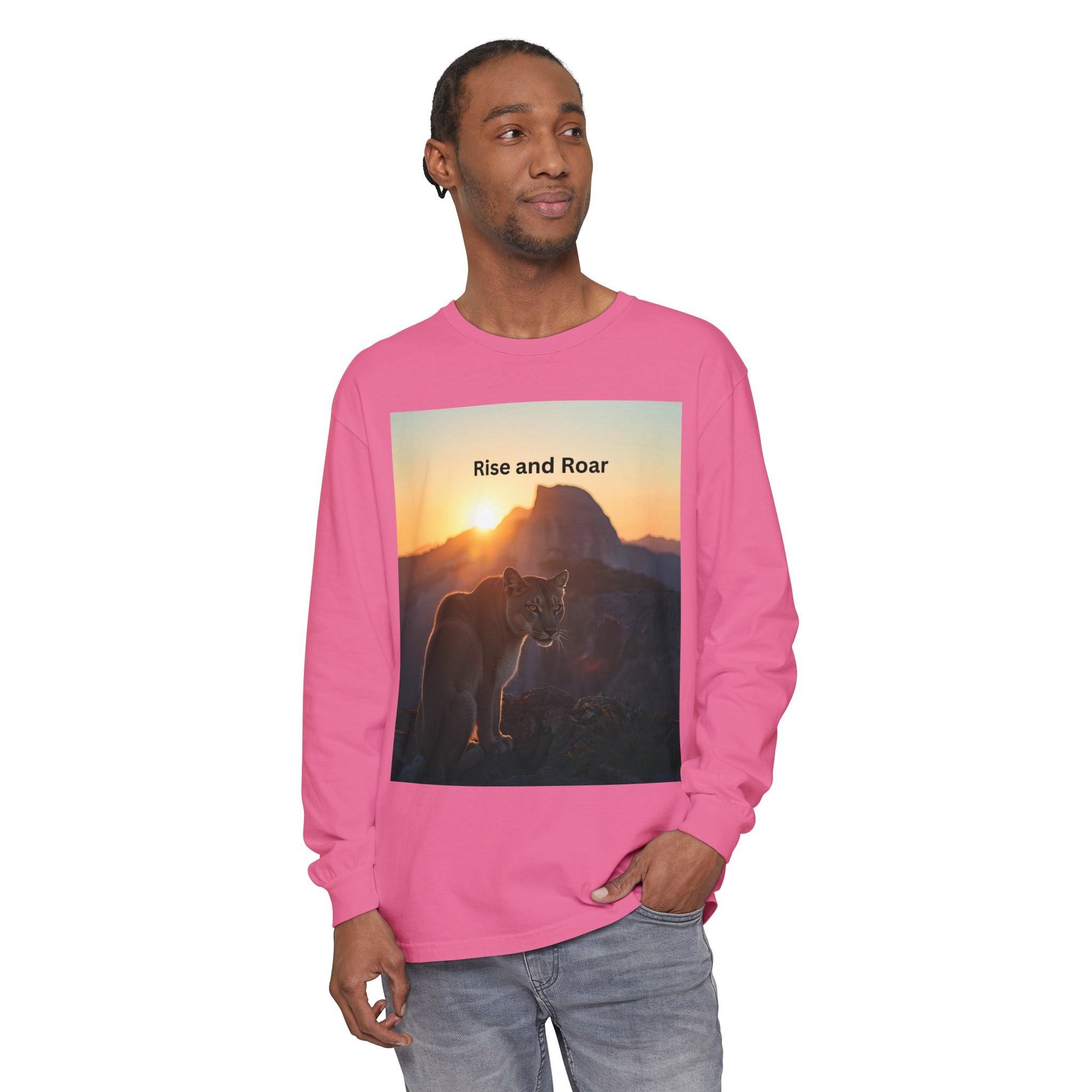 Rise And Roar Unisex Garment-dyed Long Sleeve T-Shirt