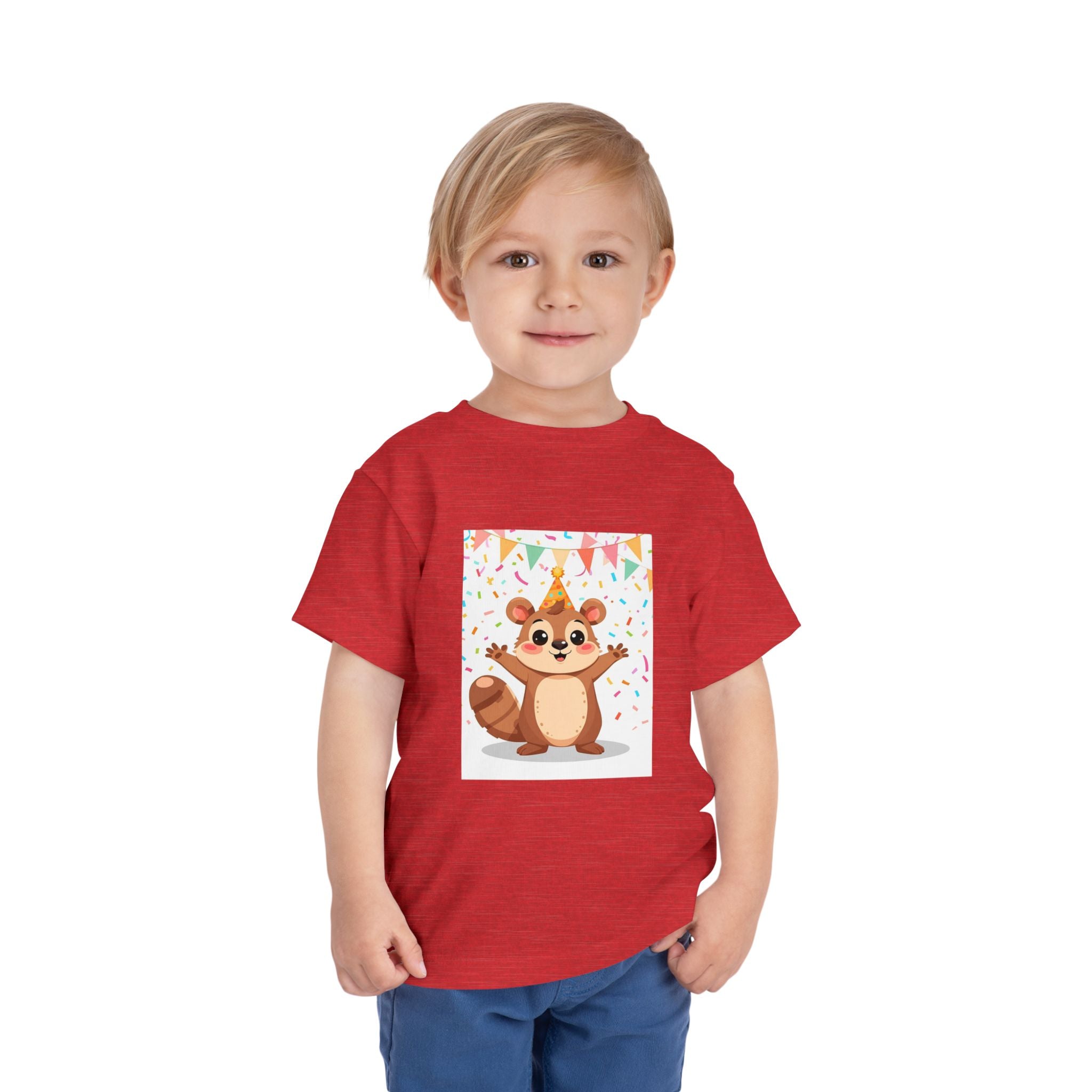 Party Animal With Squirl Toddler Short Sleeve Tee
