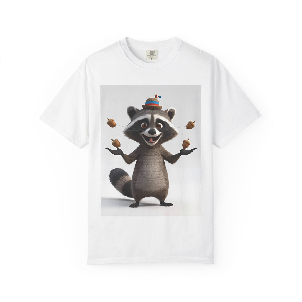 Whimsical Raccoon T-Shirt, Unisex Graphic Tee, Cute Animal Shirt, Fun Gift for Kids and Adults, Quirky Nature Lover Apparel, Party Wear
