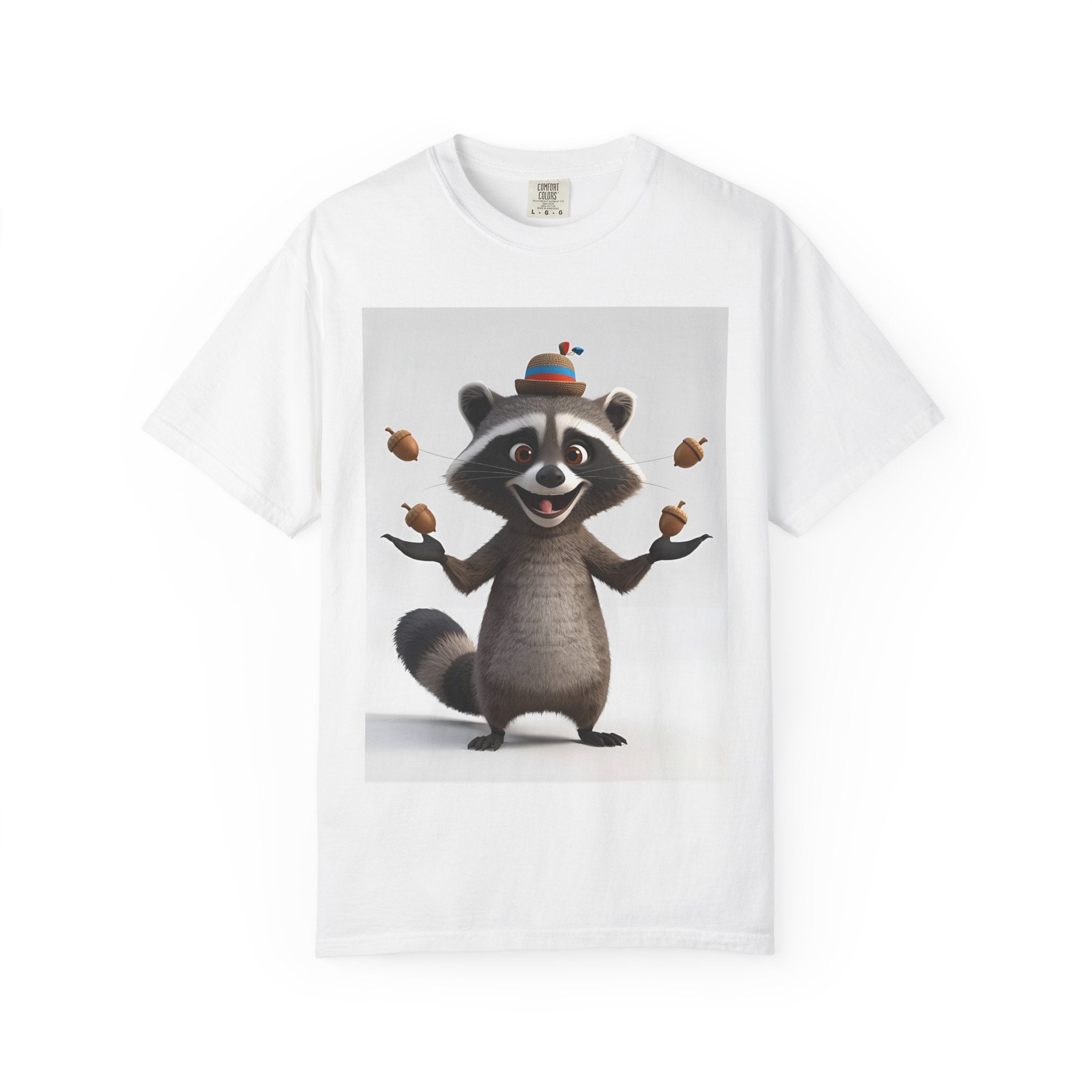 Whimsical Raccoon T-Shirt, Unisex Graphic Tee, Cute Animal Shirt, Fun Gift for Kids and Adults, Quirky Nature Lover Apparel, Party Wear