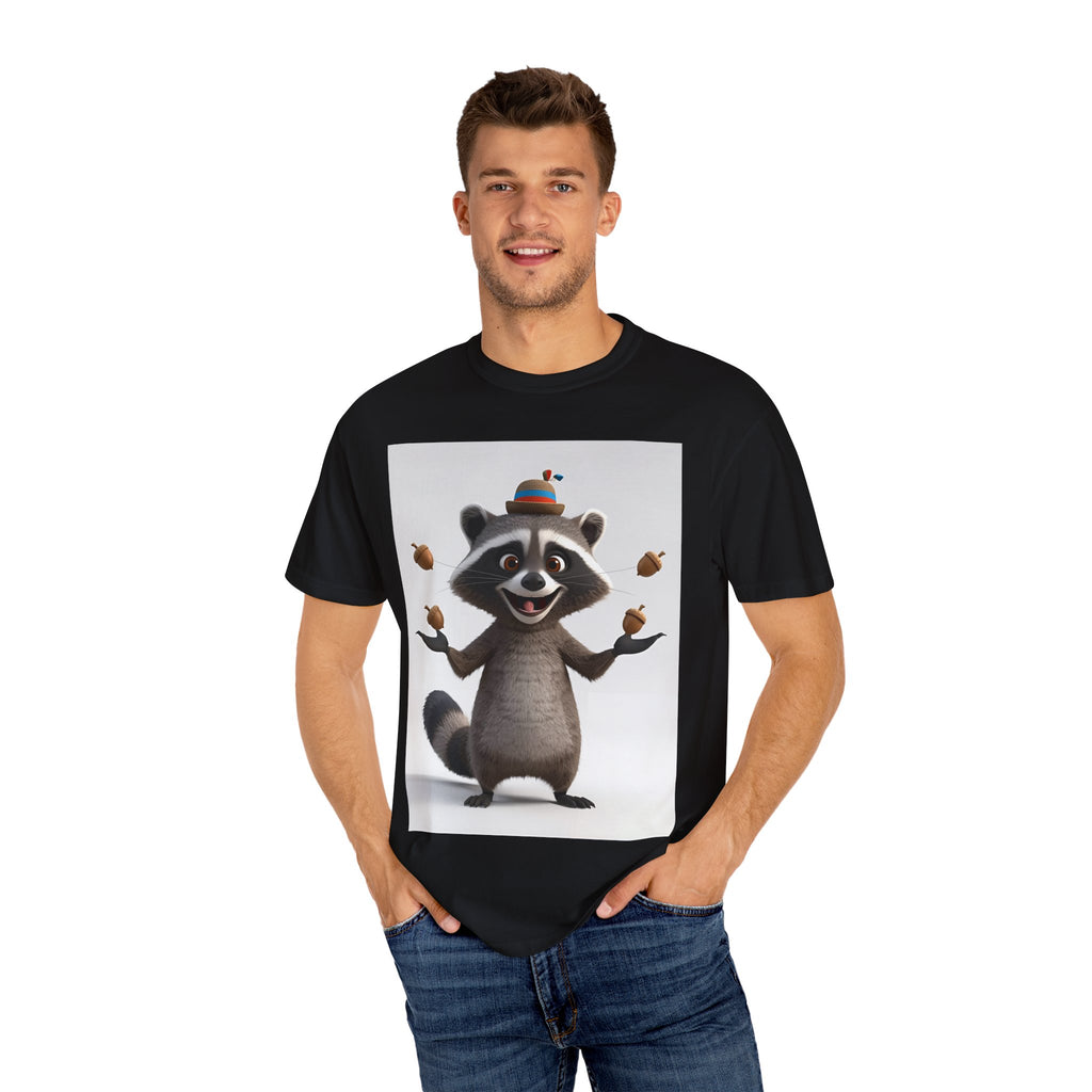 Whimsical Raccoon T-Shirt, Unisex Graphic Tee, Cute Animal Shirt, Fun Gift for Kids and Adults, Quirky Nature Lover Apparel, Party Wear