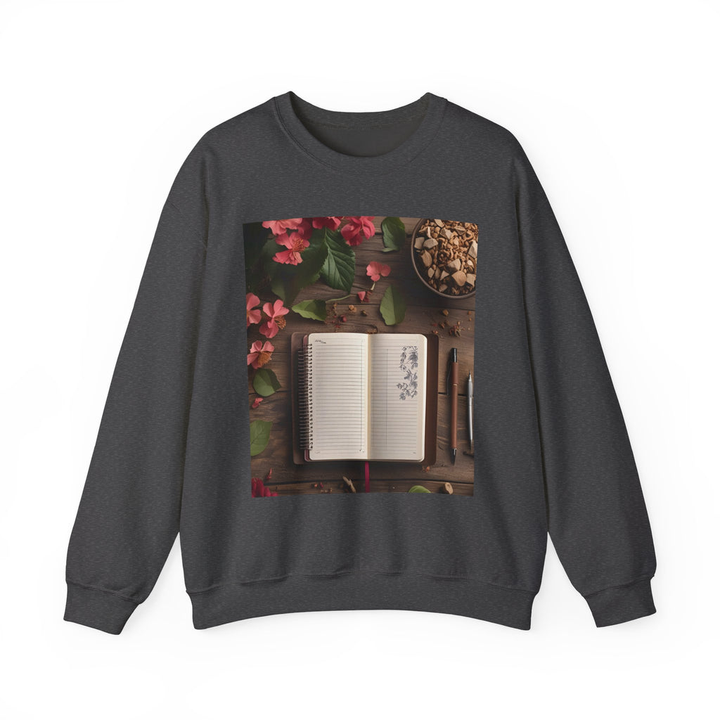 Floral Inspirational Sweatshirt | Cozy Crewneck for Writers, Nature Lovers, Journal Enthusiasts, Perfect Gift for Friends