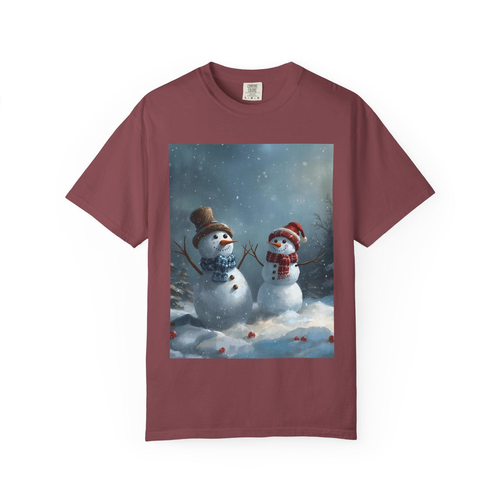 Christmas Winter Snowman T-Shirt, Festive Holiday Tee, Family Holiday Shirt, Cozy Winter Outfit, Seasonal Gift Idea