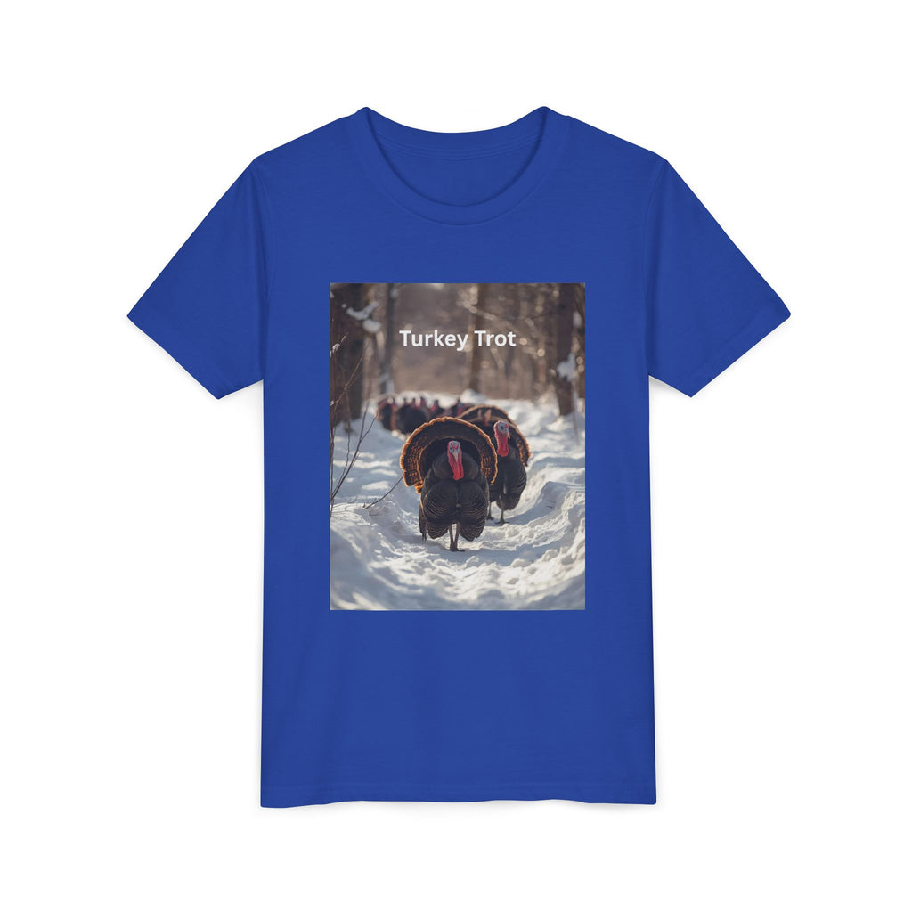 Thanksgiving Turkey Trot Youth Tee, Cute Holiday Shirt, Fall Apparel, Kids Thanksgiving Outfit, Funny Tee for Celebration