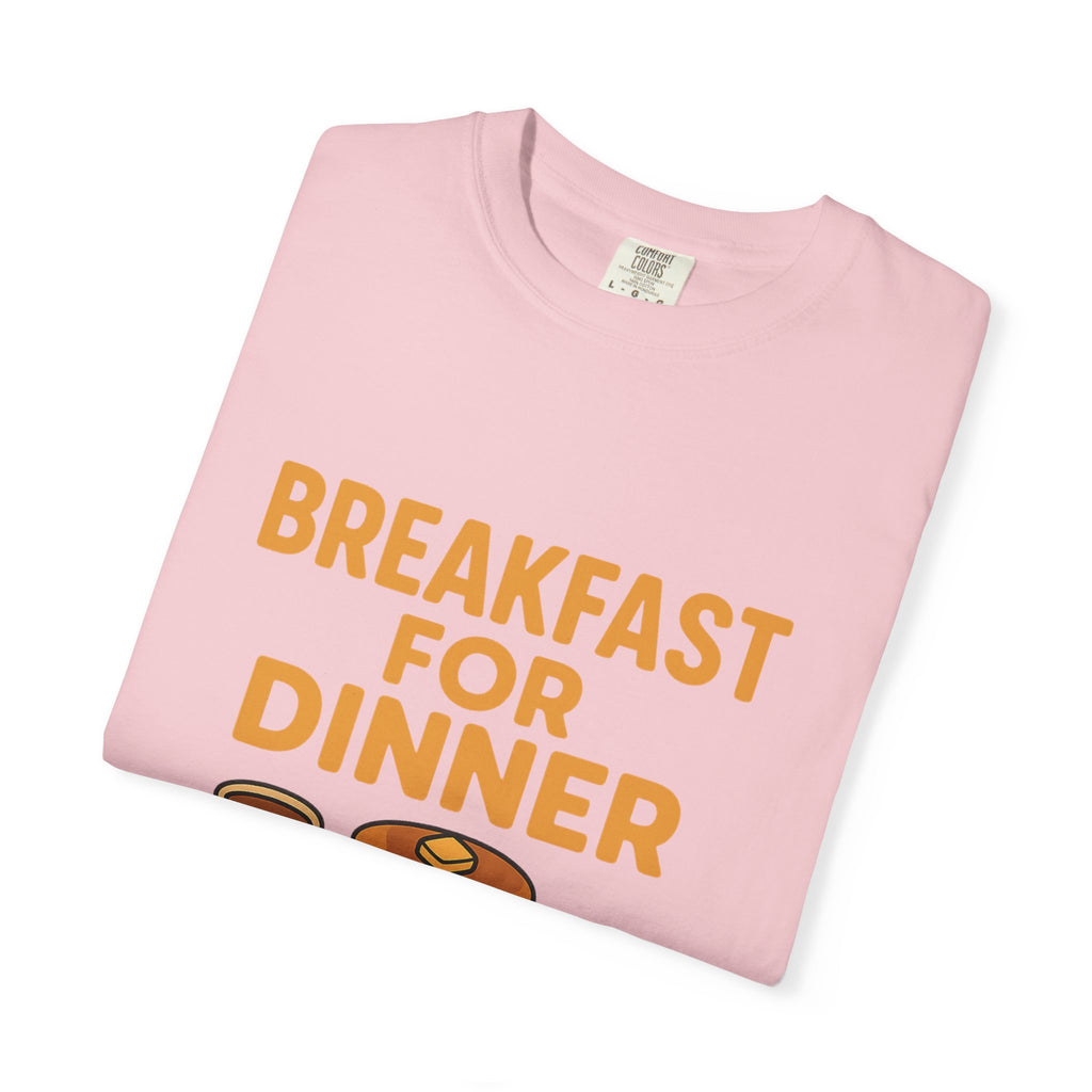 Whimsical Breakfast For Dinner T-Shirt, Foodie Gift, Funny Dinner Shirt, Comfort Wear, Casual Tee for Food Lovers