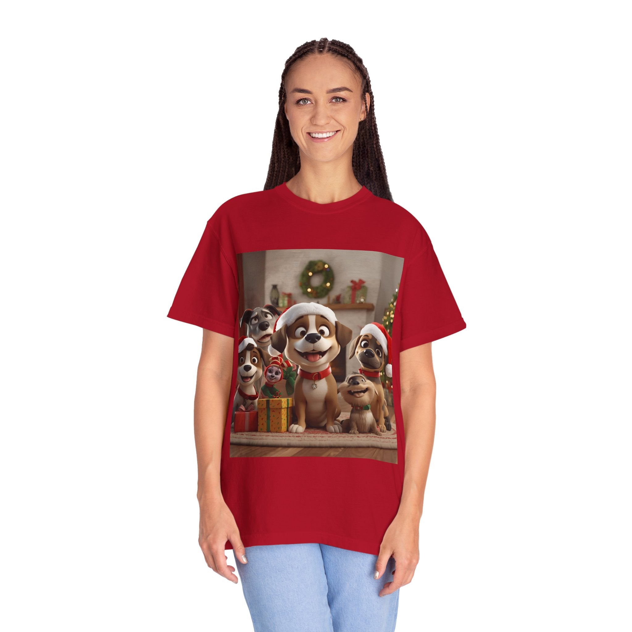 Cute Christmas Festive Dog Holiday T-Shirt | Pet Lover Gift, Christmas Shirt, Unisex Casual Tee, Cute Animal Apparel, Holiday Spirit Outfit