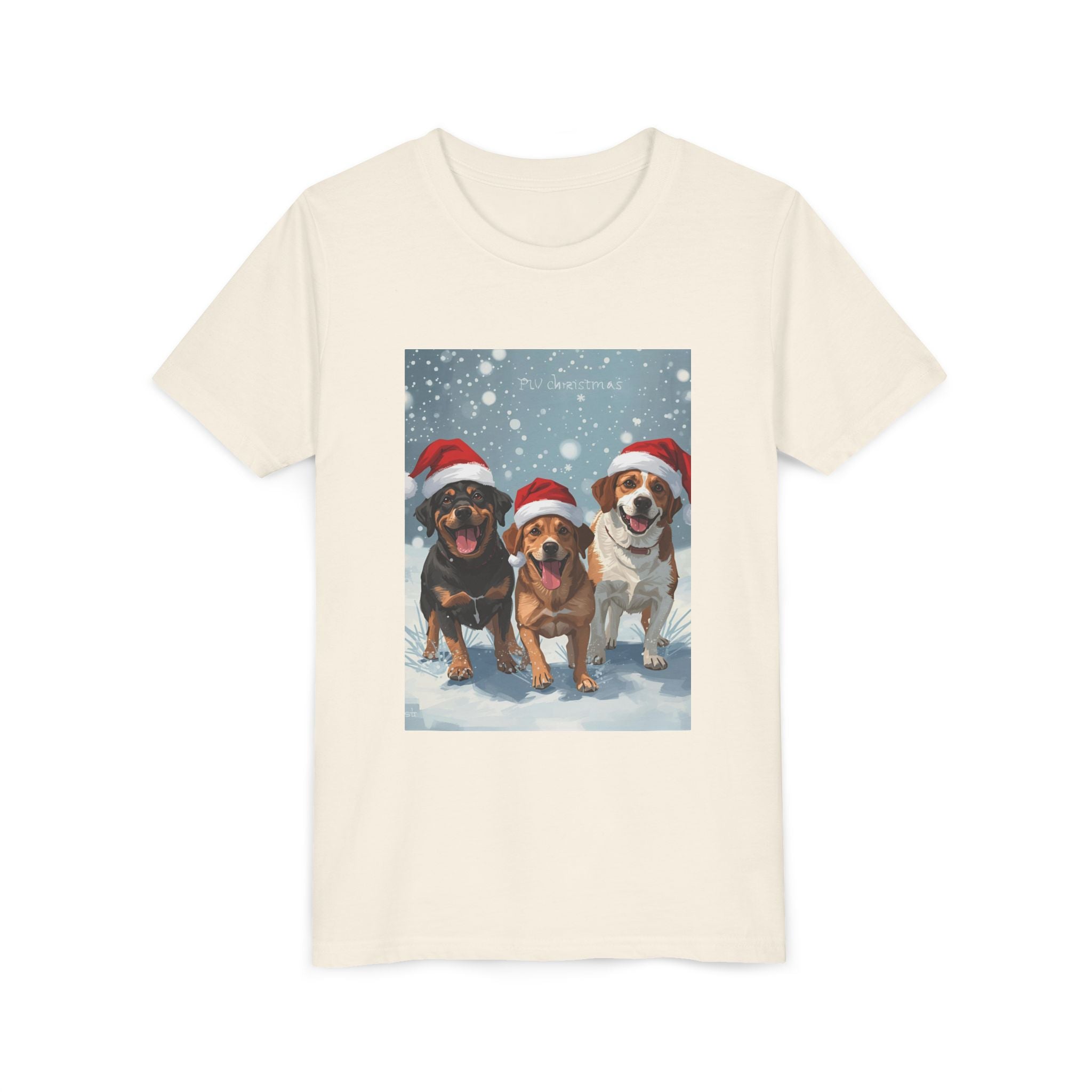 Cute Christmas Dogs Youth Short Sleeve Tee