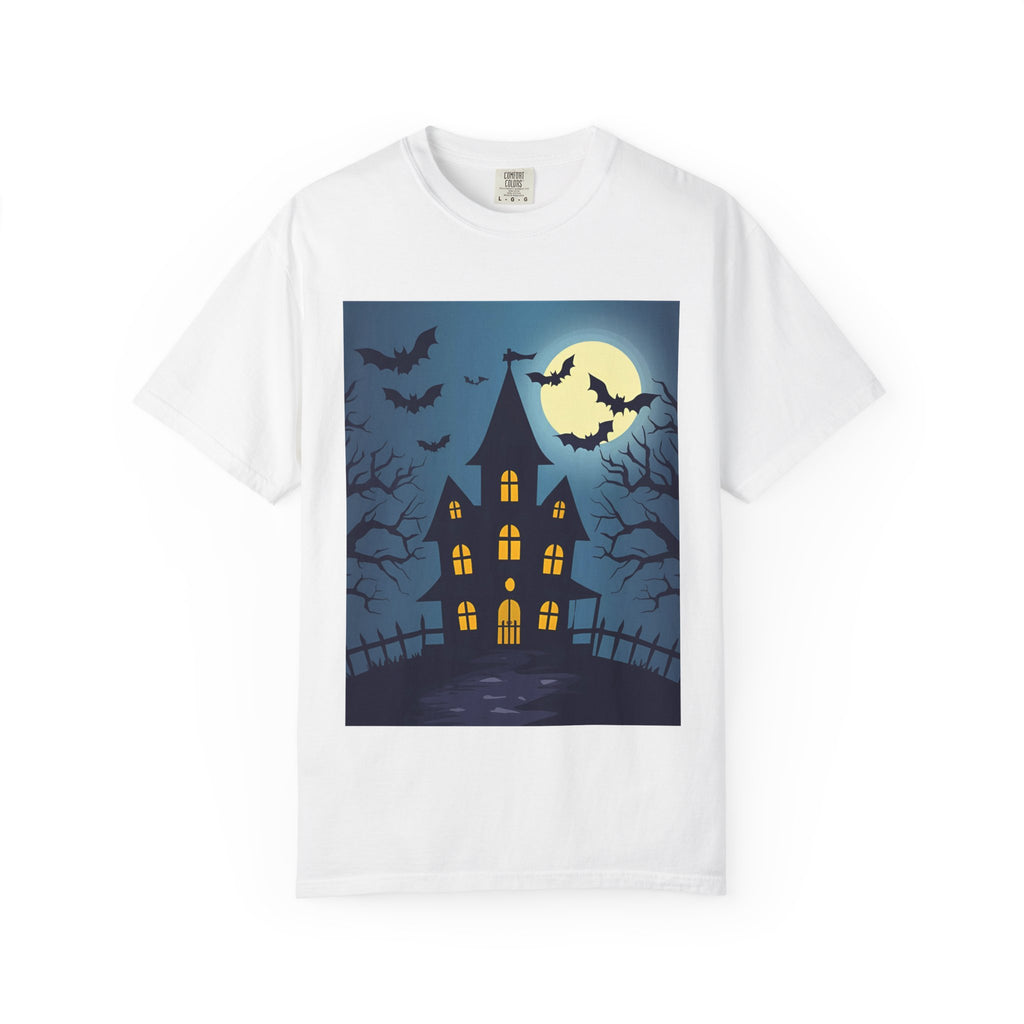 Haunted House T-Shirt, Spooky Halloween Tee, Unisex Shirt, Fall Apparel, Ghostly Graphic Tee, October Celebration Outfit