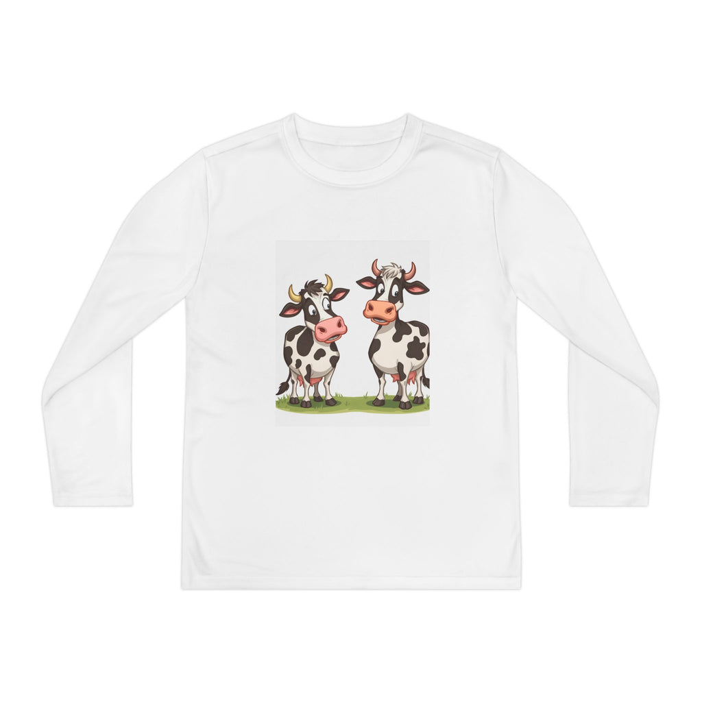 Cute Cows Youth Long Sleeve Competitor Tee