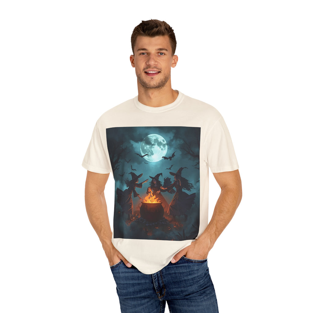 Spooky Halloween T-Shirt, Witchy Vibes Shirt, Unisex Spooky Tee, Halloween Costume Top, Witch Cauldron Graphic Shirt