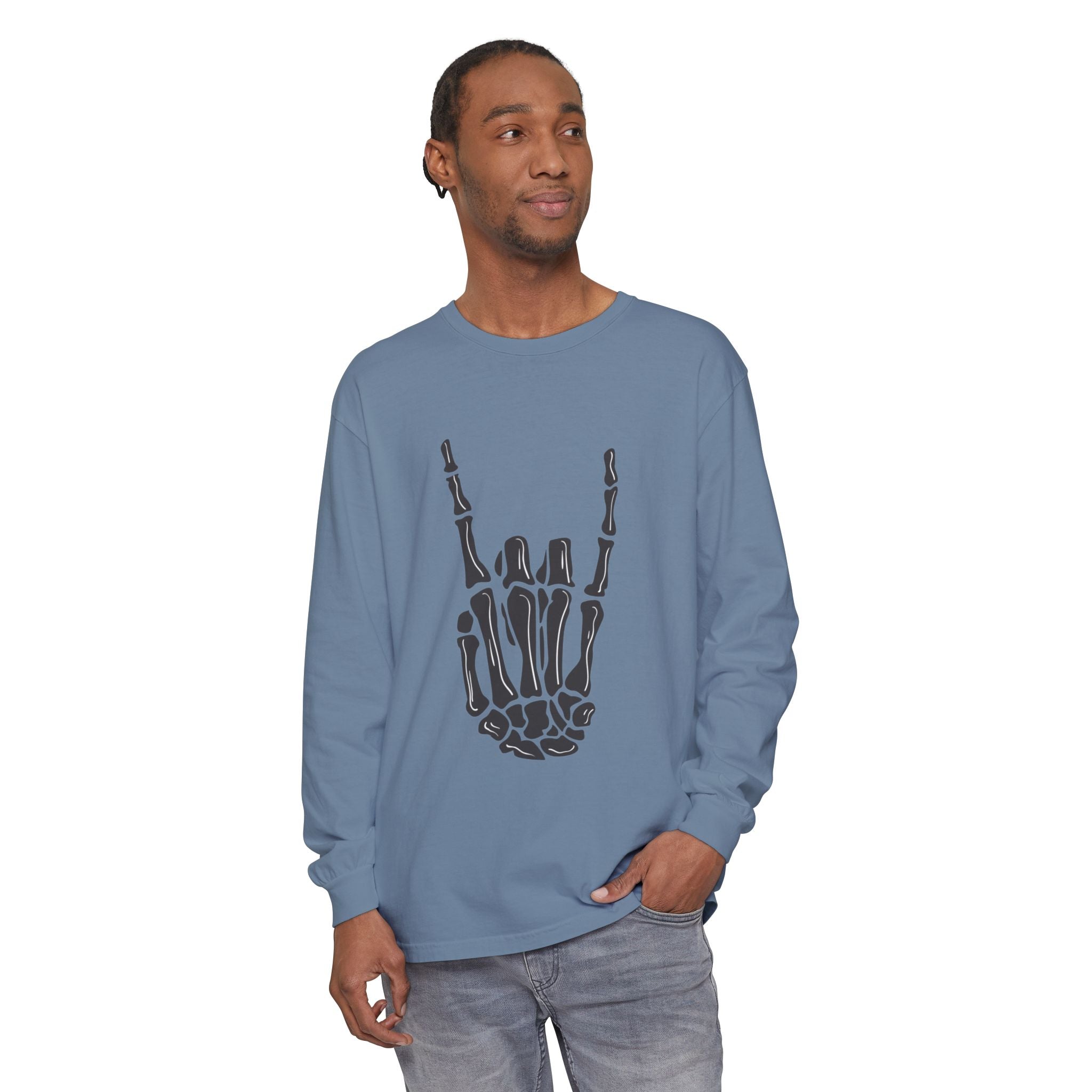 Rock On Unisex Garment-dyed Long Sleeve T-Shirt