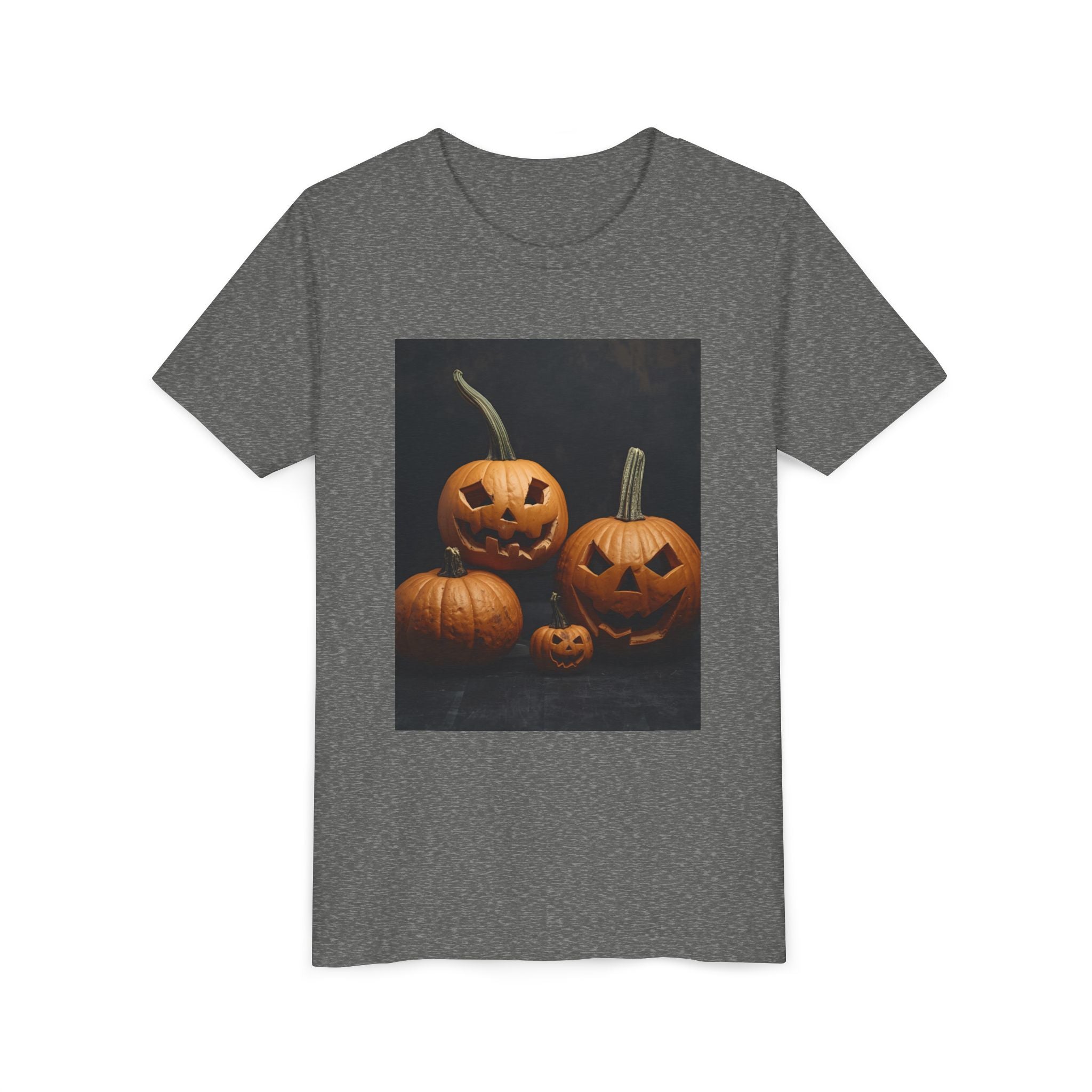Spooky Halloween Pumpkin Youth Short Sleeve Tee