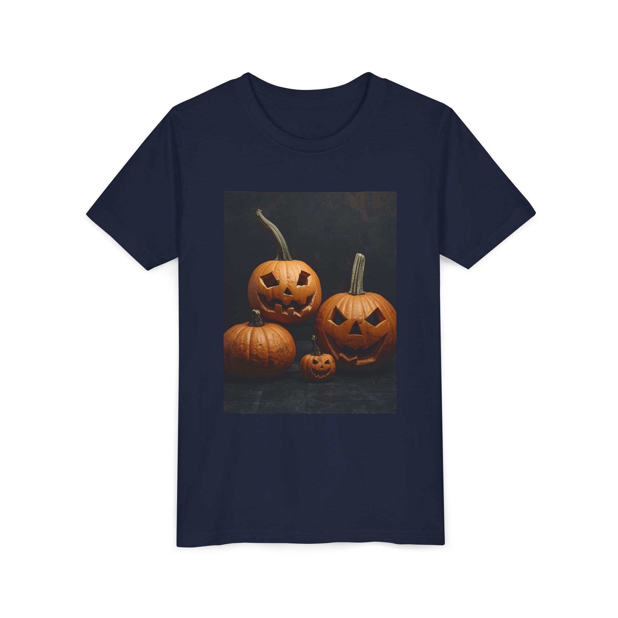 Spooky Halloween Pumpkin Youth Short Sleeve Tee