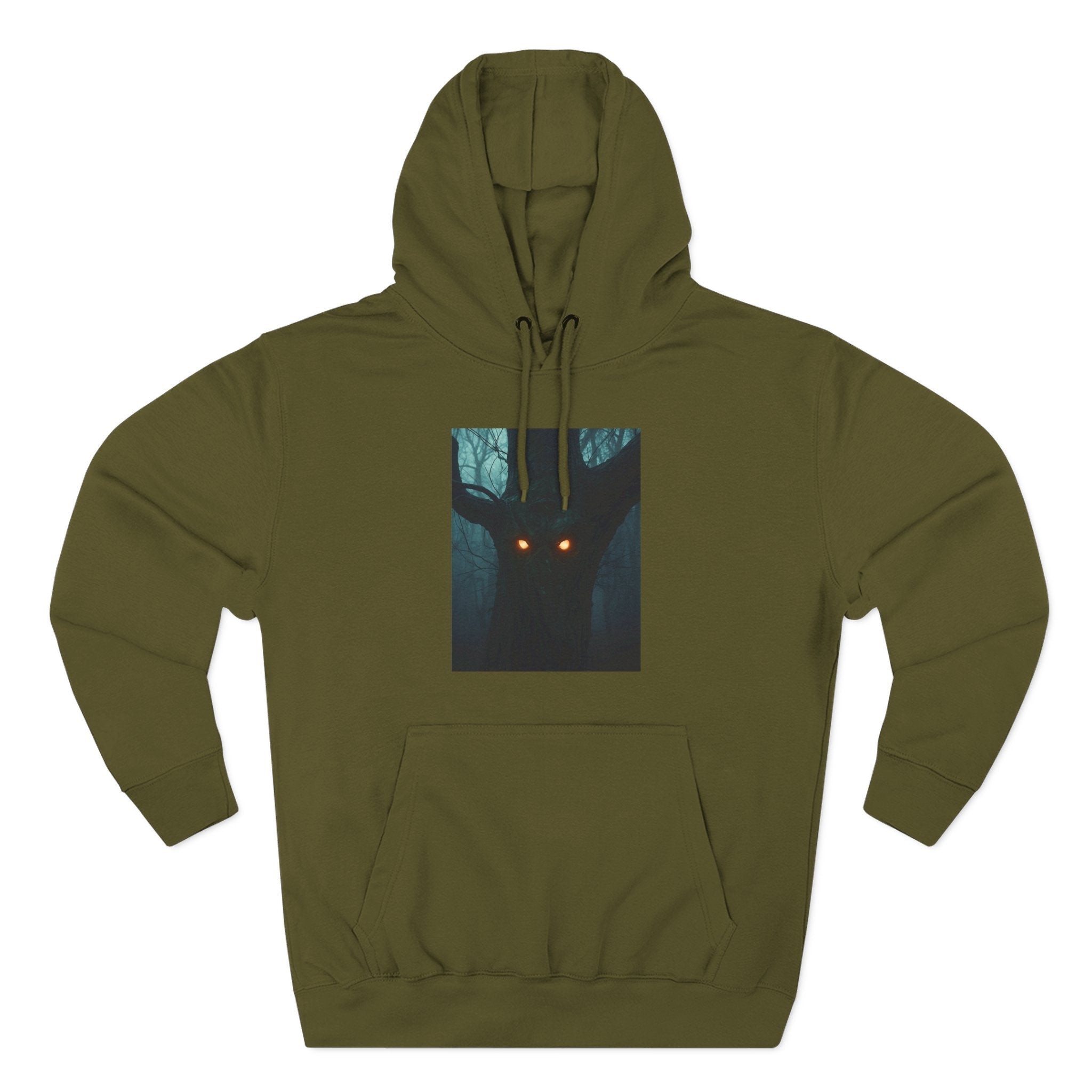 Chilling Nighttime Hoodie, Cozy Fleece Sweatshirt, Outdoor Adventure Attire, Perfect for Bonfire Nights, Gifts for Nature Lovers