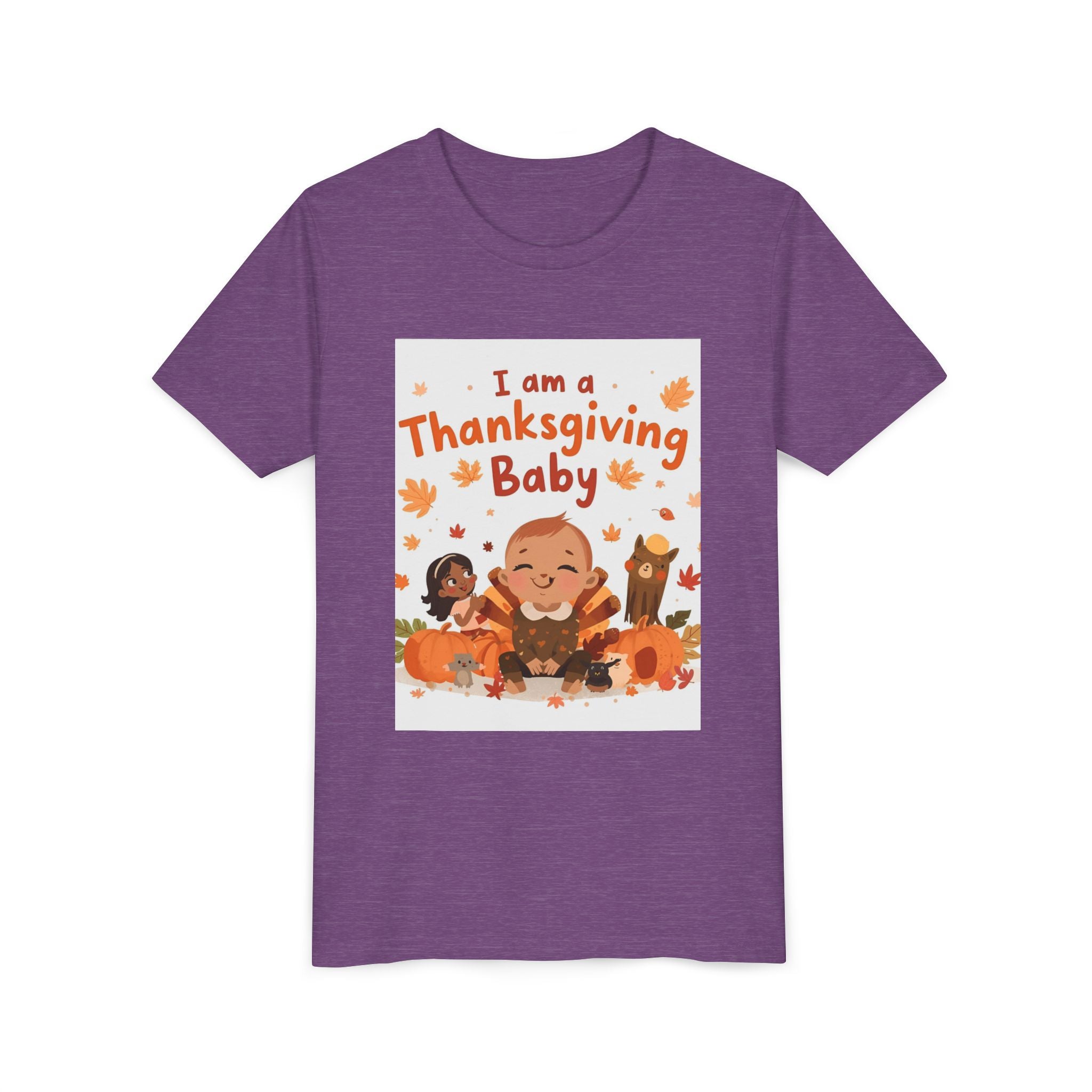 I Am A Thanksgiving Baby Youth Short Sleeve Tee