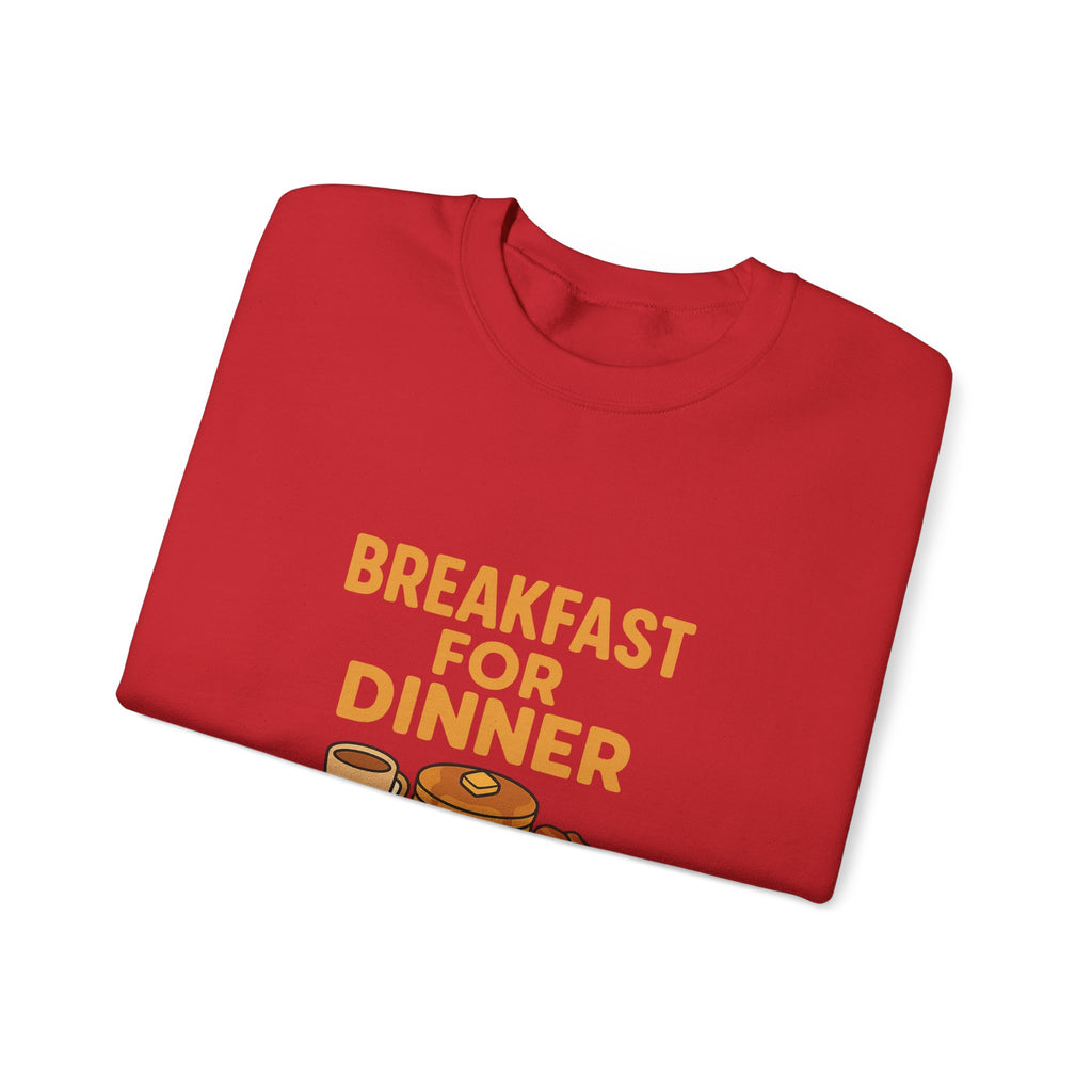 Breakfast for Dinner Sweatshirt, Cozy Crewneck for Food Lovers, Cute Gift for Brunch Enthusiasts, Fun Casual Wear, Ideal for Foodie Gifts