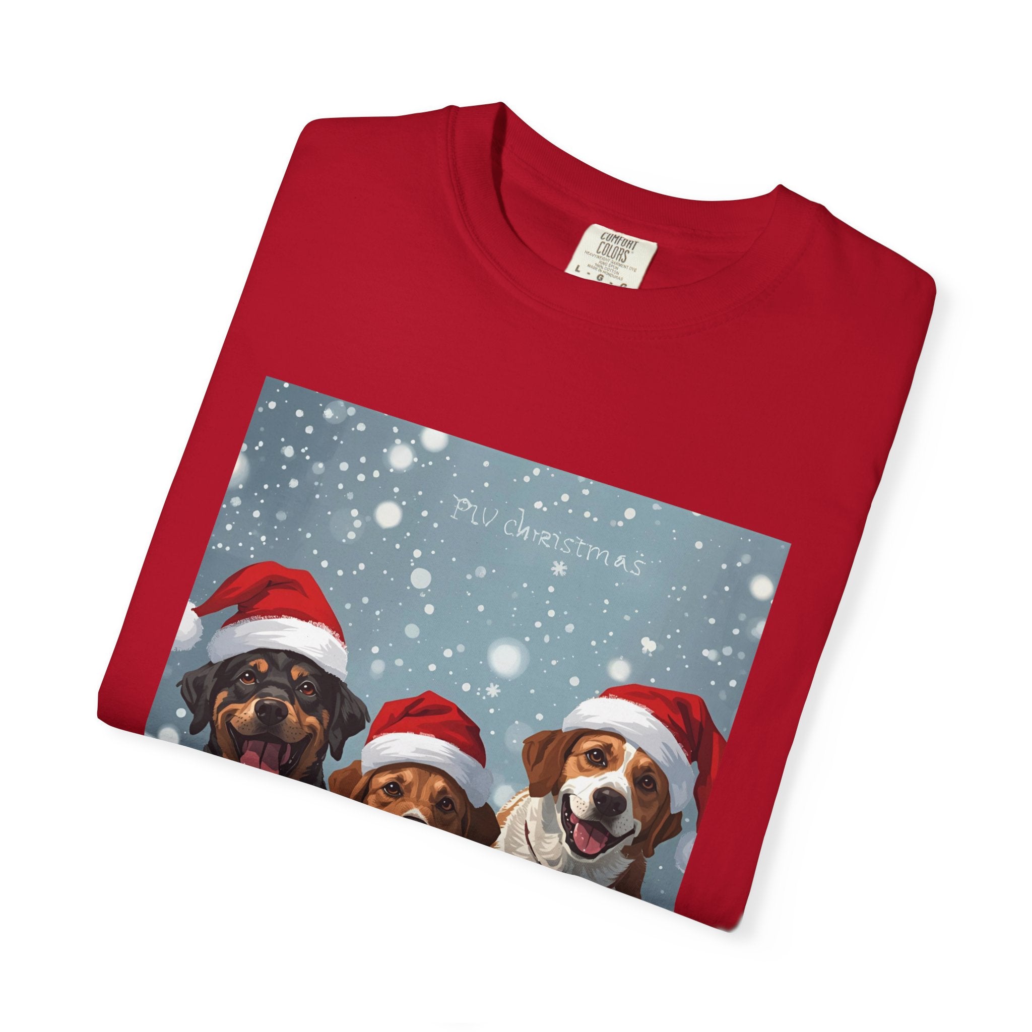 Cute Festive Christmas Dog Lover T-Shirt, Cute Holiday Shirt, Unisex Christmas Apparel, Gift for Pet Owners, Winter Celebration Tee