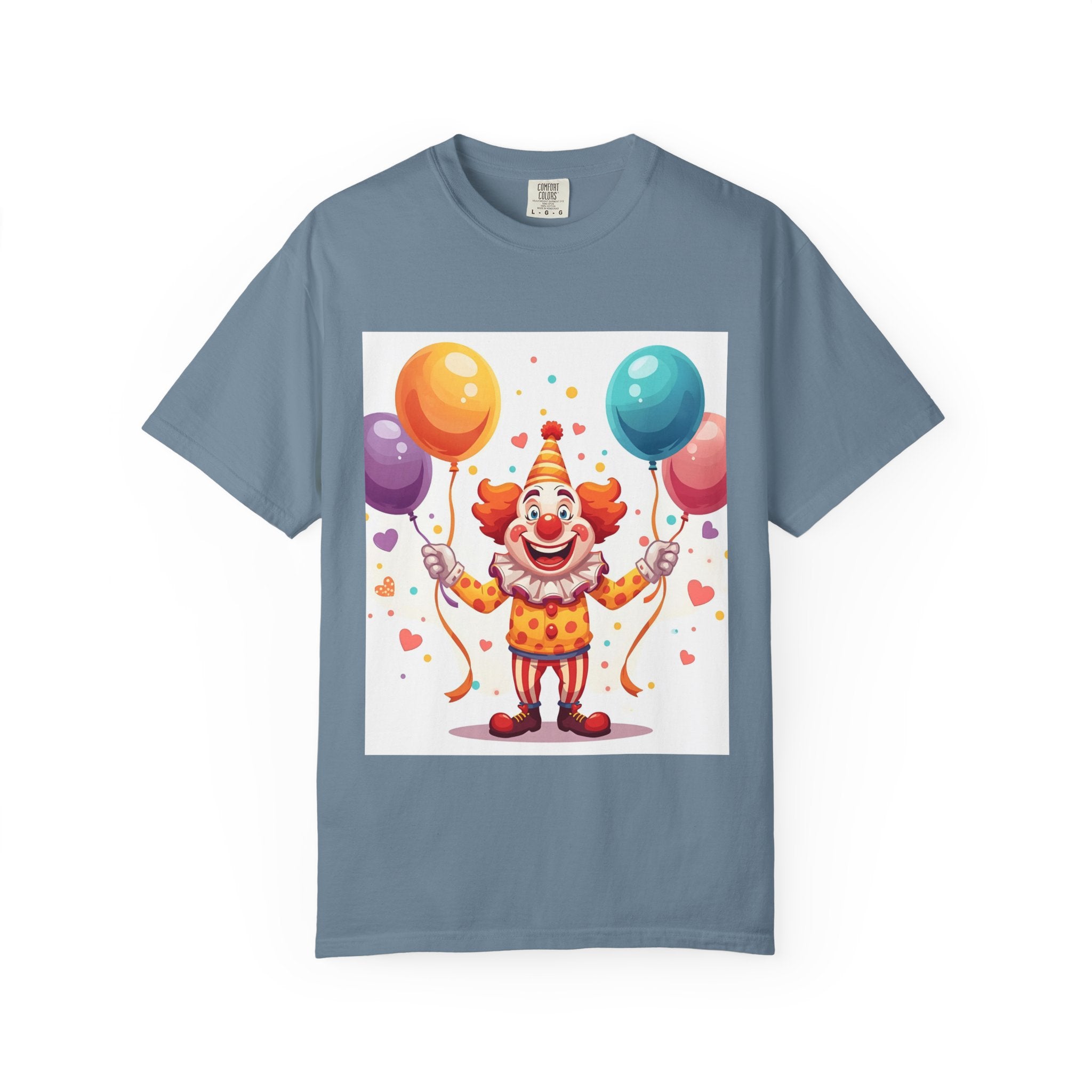 Colorful Clown Balloon T-Shirt, Fun Graphic Tee, Unisex party shirt, Circus themed apparel, Birthday gift for kids