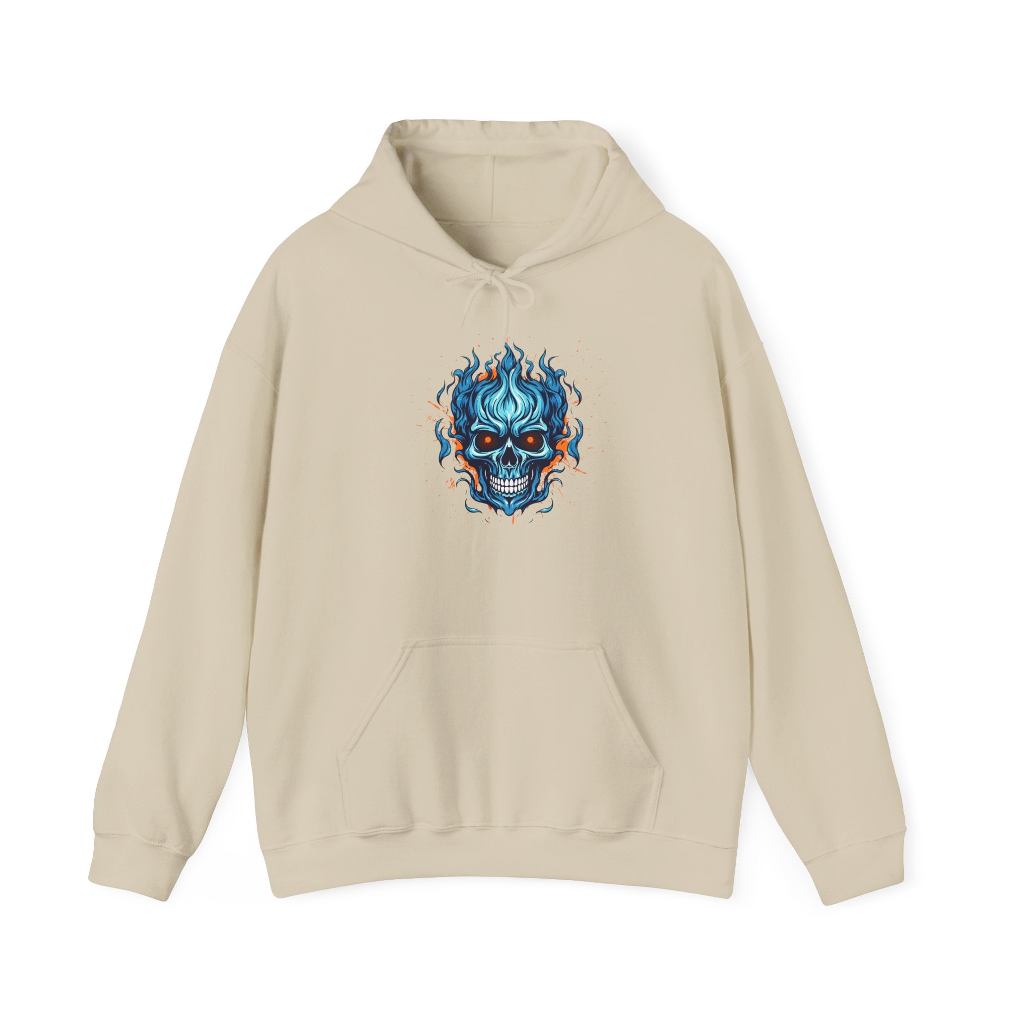 Edgy Skull Graphic Hoodie, Cozy Lounge Sweatshirt, Unique Gift for Halloween, Unisex Outerwear, Casual Streetwear