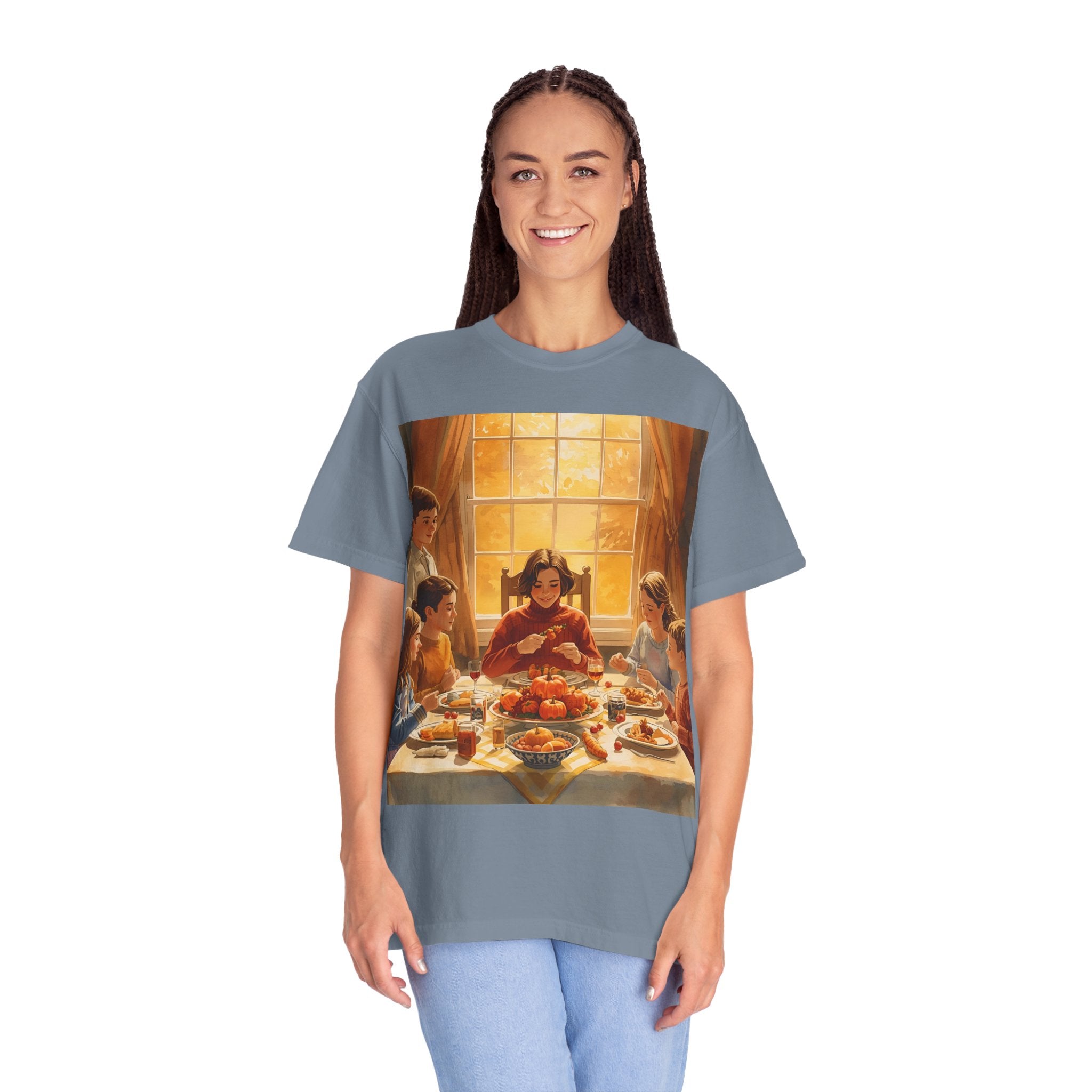 Thankful Family Dinner Unisex T-shirt, Family Gathering Shirt, Festive Apparel, Casual Wear, Fall Celebration Tee