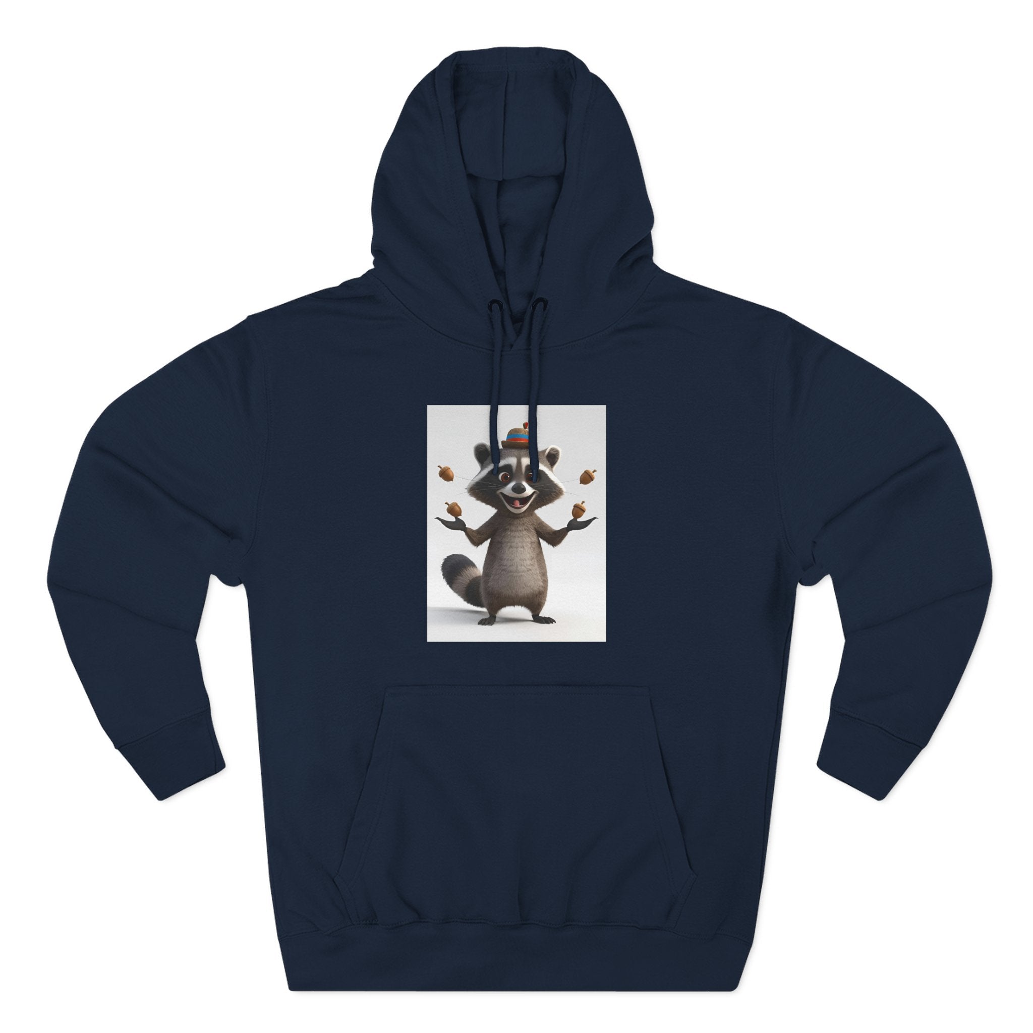 Raccoon Three-Panel Fleece Hoodie