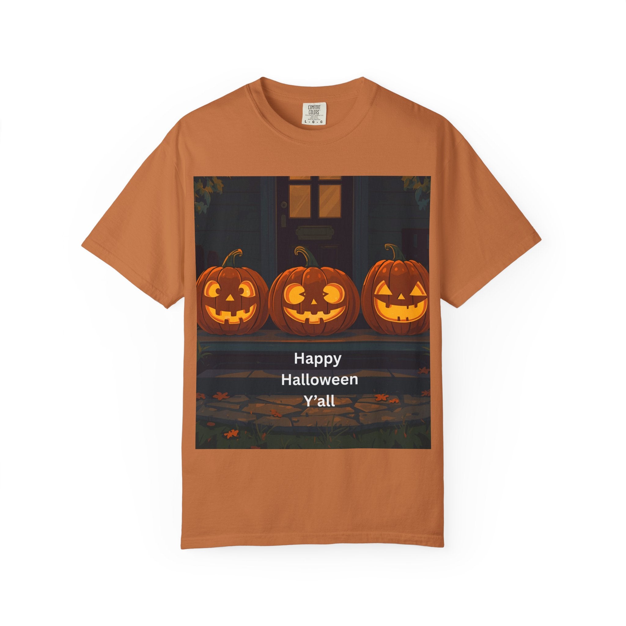 Happy Halloween Pumpkin Unisex T-shirt, Spooky Season Tee, Fall Festival Shirt, Pumpkin Graphic Top, Halloween Gift for Him/Her