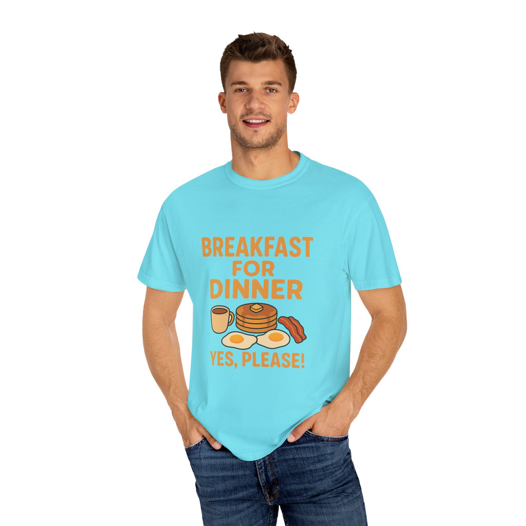 Cute Breakfast for Dinner Unisex T-shirt | Fun Foodie Tee, Gift for Food Lovers, Casual Wear, Brunch Shirt, Breakfast Lovers