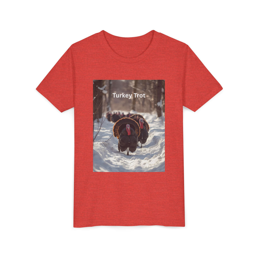 Thanksgiving Turkey Trot Youth Tee, Cute Holiday Shirt, Fall Apparel, Kids Thanksgiving Outfit, Funny Tee for Celebration