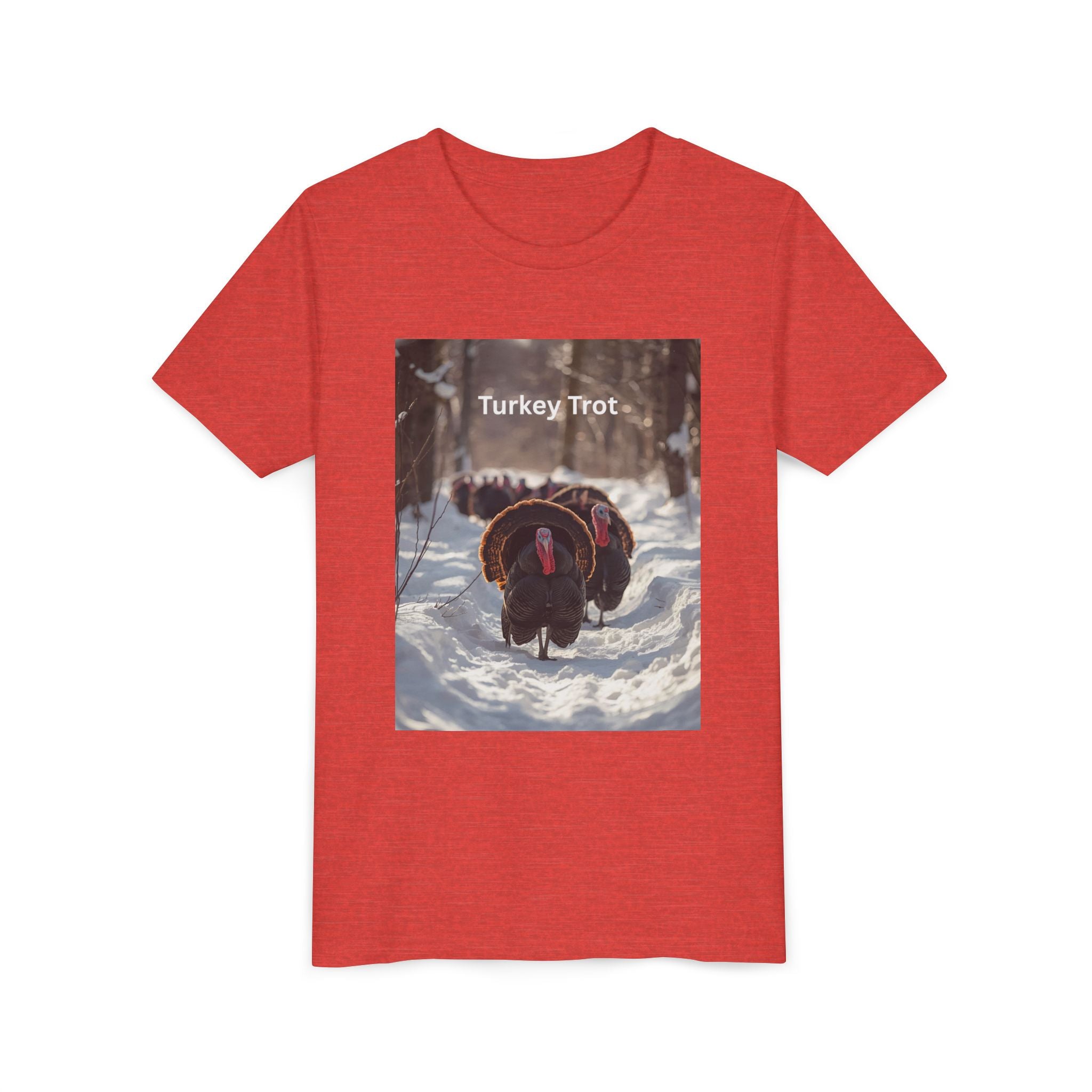 Thanksgiving Turkey Trot Youth Tee, Cute Holiday Shirt, Fall Apparel, Kids Thanksgiving Outfit, Funny Tee for Celebration
