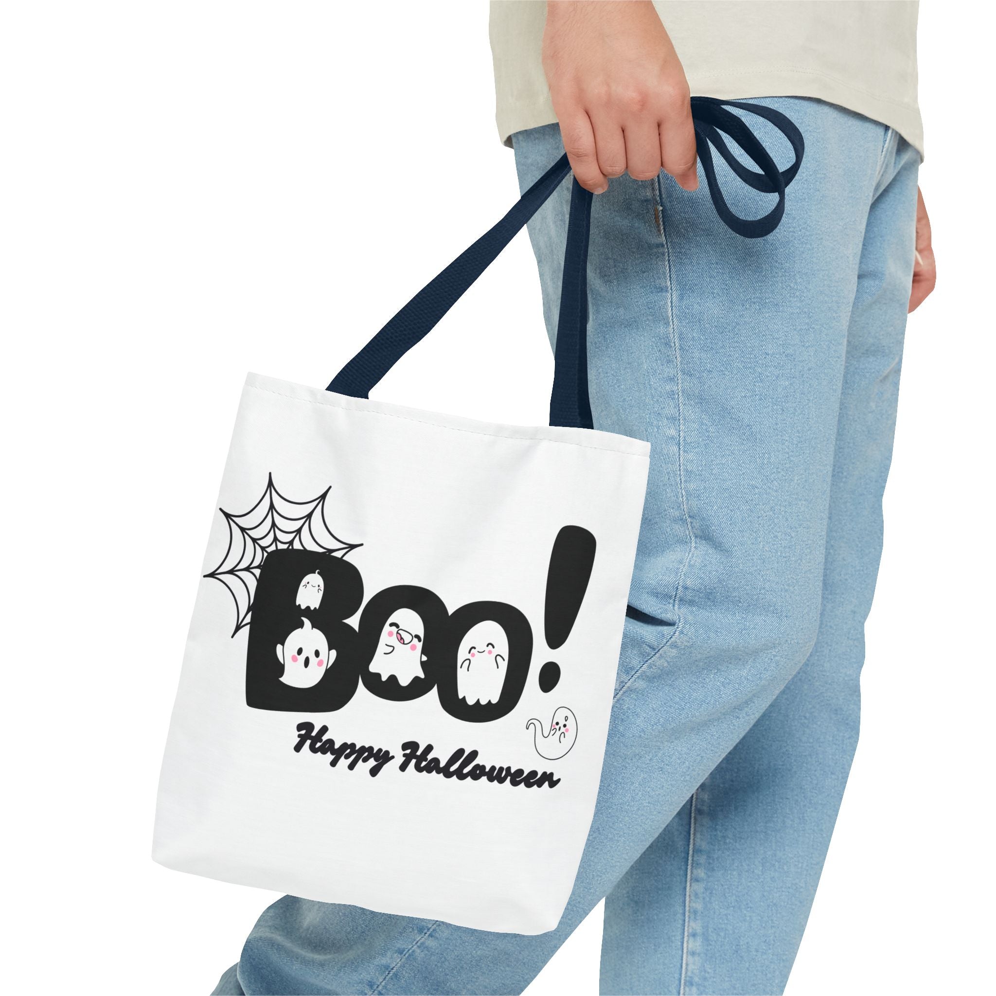 Halloween Boo Tote Bag with Boo! Design, Spooky Ghosts, Trick or Treat, Fall Decor, Seasonal Gift