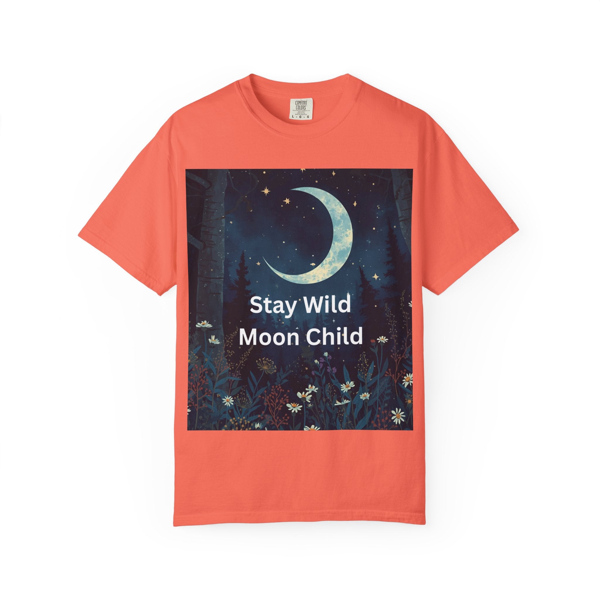 Unisex Stay Wild Moon Child T-Shirt, Stay Wild Graphic Tee, Boho Style Shirt, Gift for Nature Lovers, Vintage Vibe Apparel